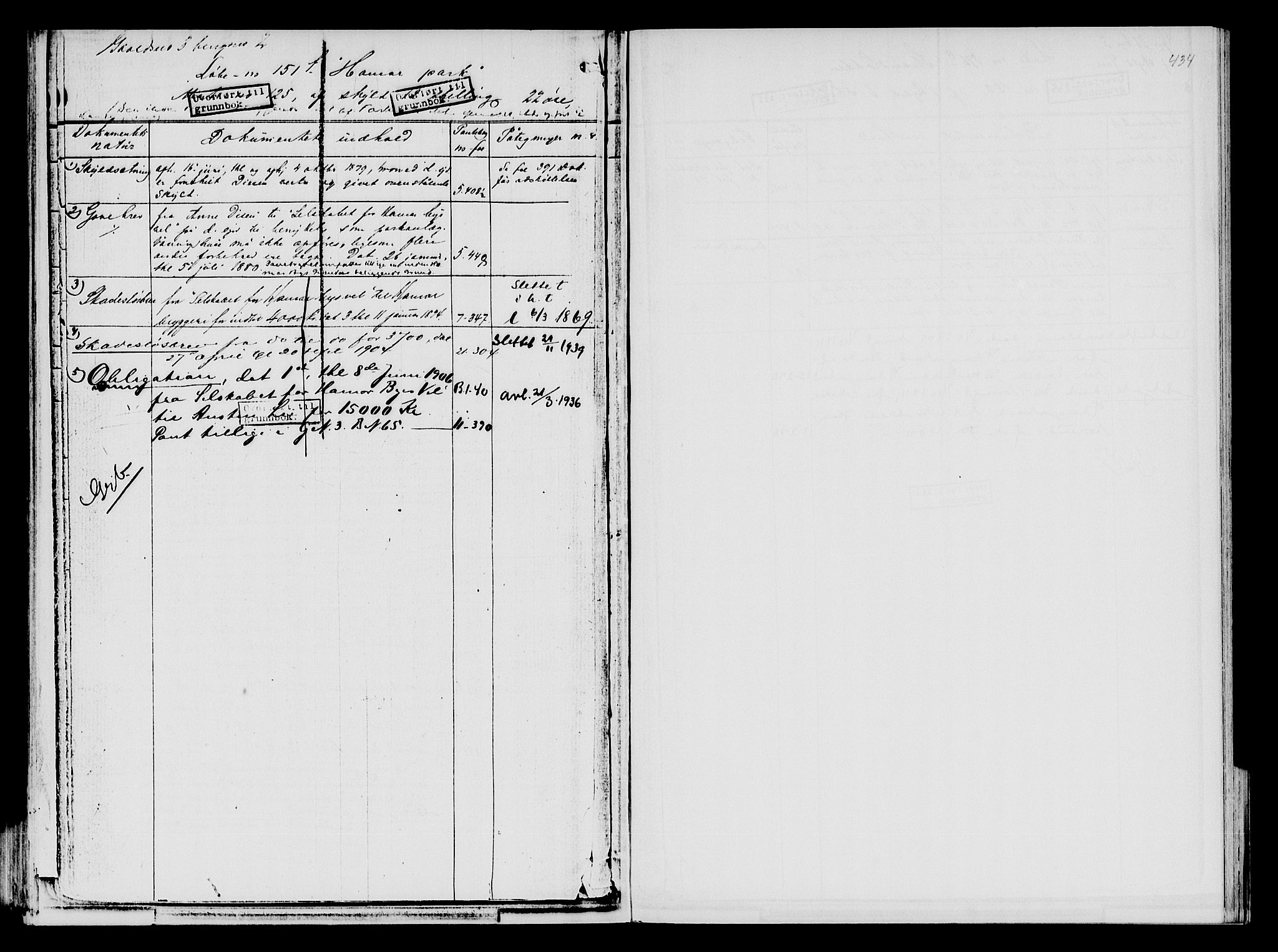 Nord-Hedmark sorenskriveri, SAH/TING-012/H/Ha/Had/Hade/L0001B: Mortgage register no. 4.1b, 1871-1940, p. 434