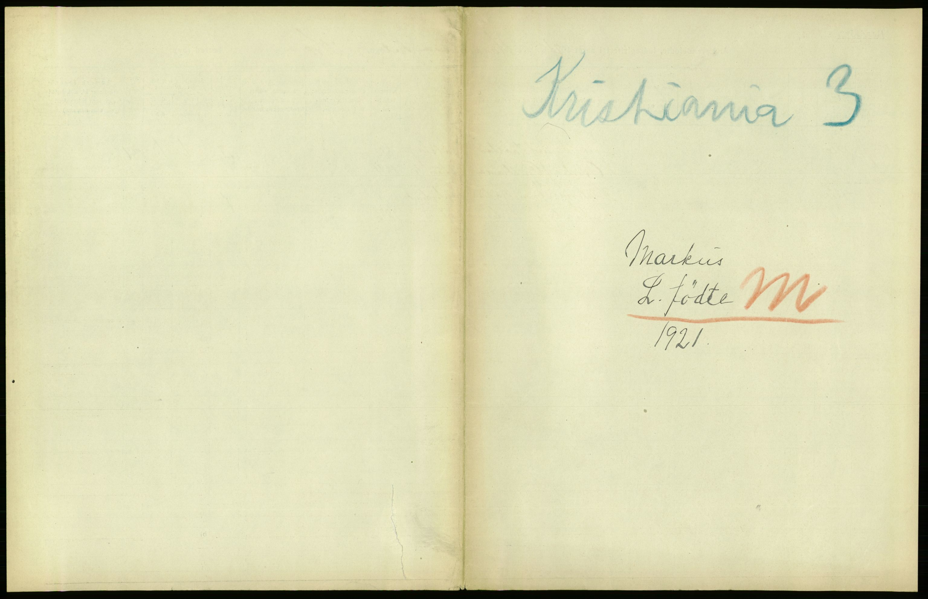 Statistisk sentralbyrå, Sosiodemografiske emner, Befolkning, AV/RA-S-2228/D/Df/Dfc/Dfca/L0010: Kristiania: Levendefødte menn og kvinner., 1921, p. 201