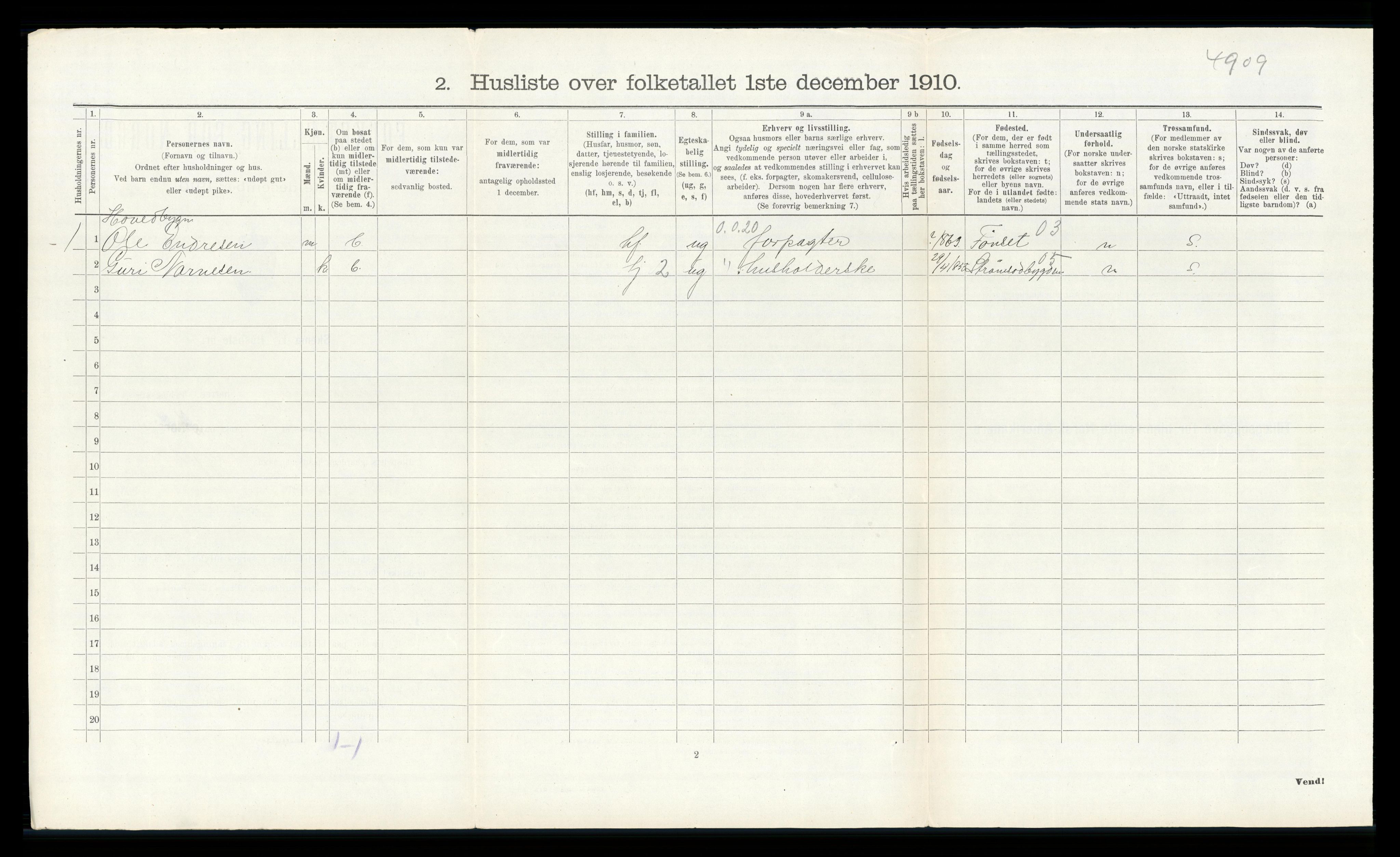 RA, 1910 census for Ådal, 1910, p. 368