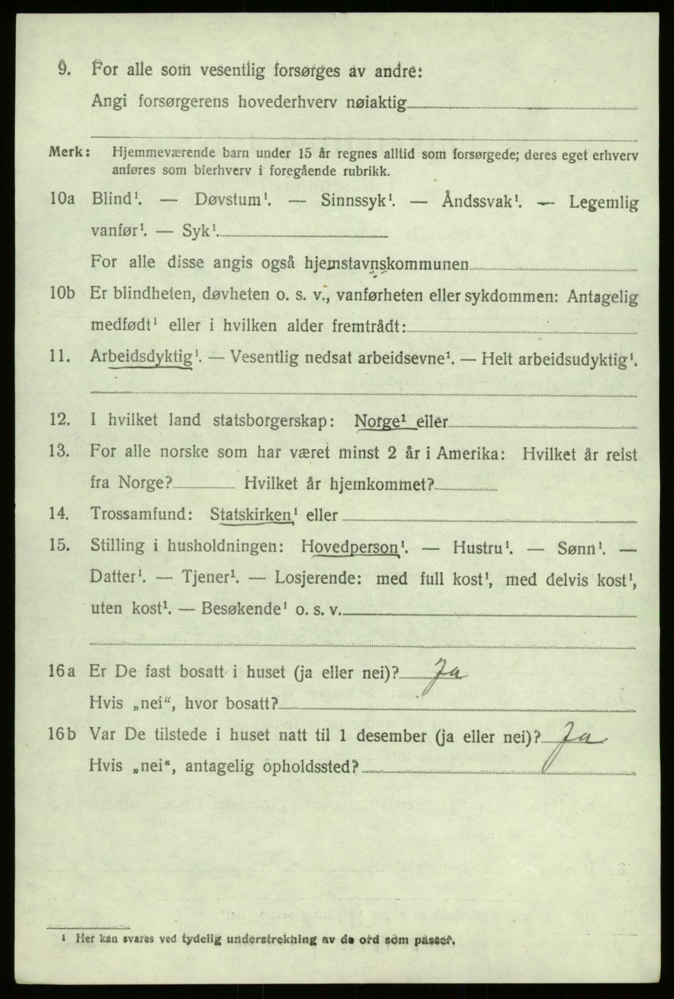 SAB, 1920 census for Balestrand, 1920, p. 4635