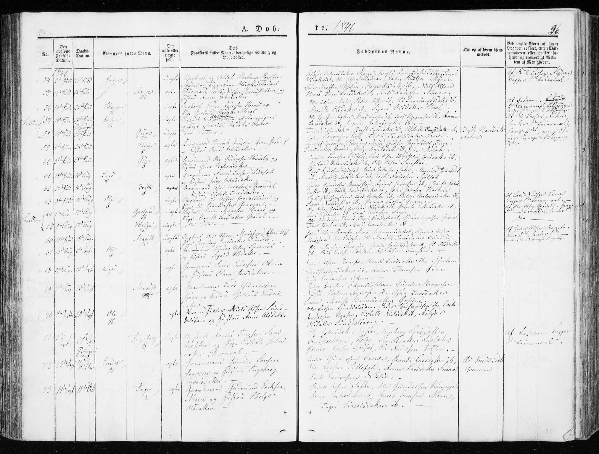 Ministerialprotokoller, klokkerbøker og fødselsregistre - Møre og Romsdal, AV/SAT-A-1454/590/L1012: Parish register (official) no. 590A04, 1832-1846, p. 96