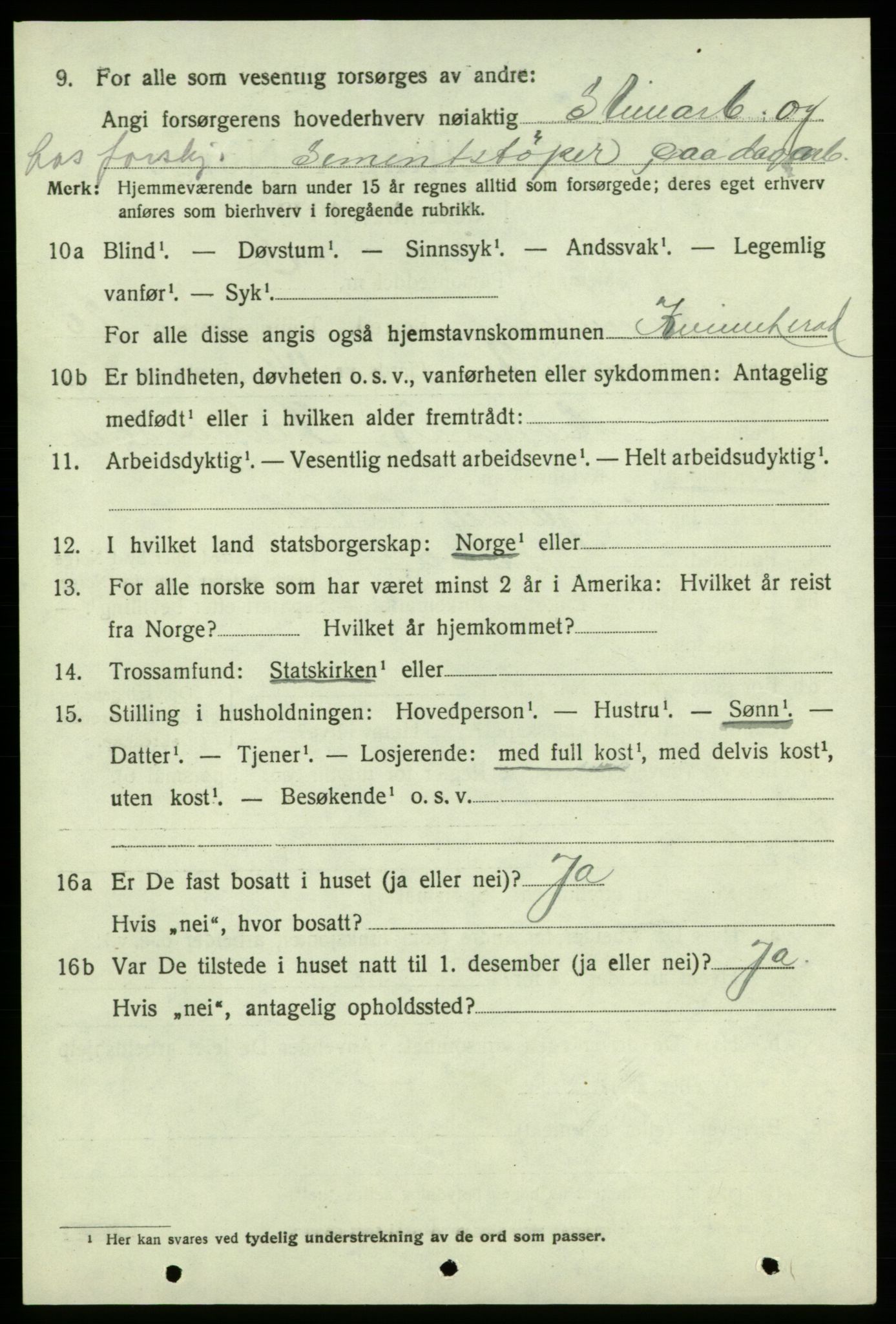 SAB, 1920 census for Kvinnherad, 1920, p. 12433