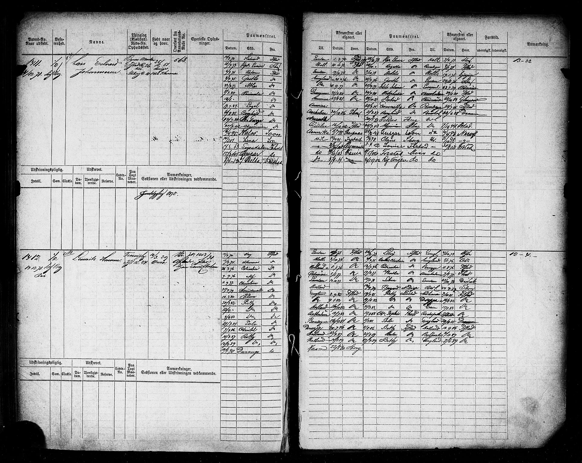 Fredrikstad mønstringskontor, AV/SAO-A-10569b/F/Fc/Fcb/L0004: Hovedrulle, 1868-1872, p. 237