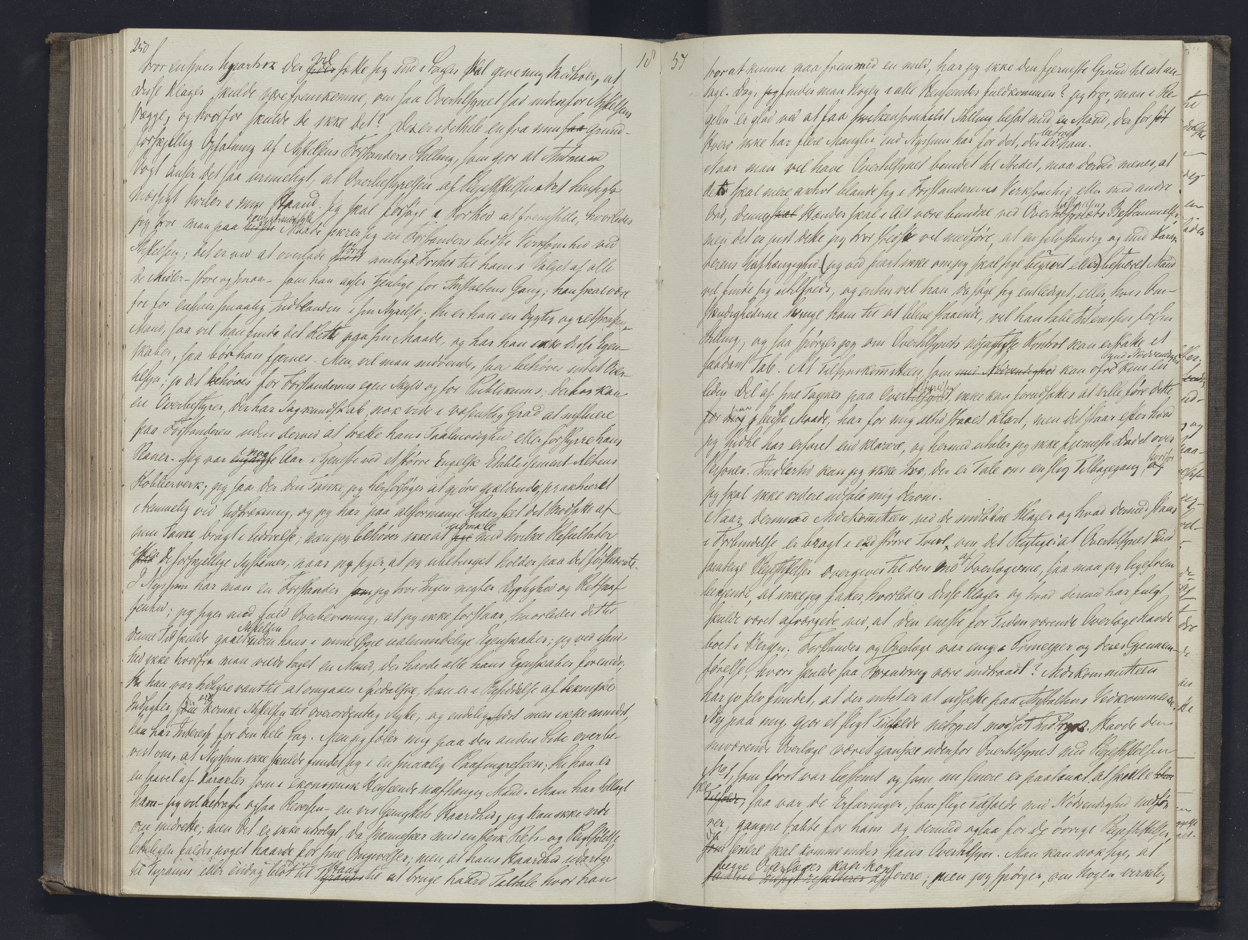 Lepraarkiver - Overlegen for den spedalske sykdom, AV/SAB-A-61001/B.b/L0001: Kopibok, 1854-1858, p. 250-251