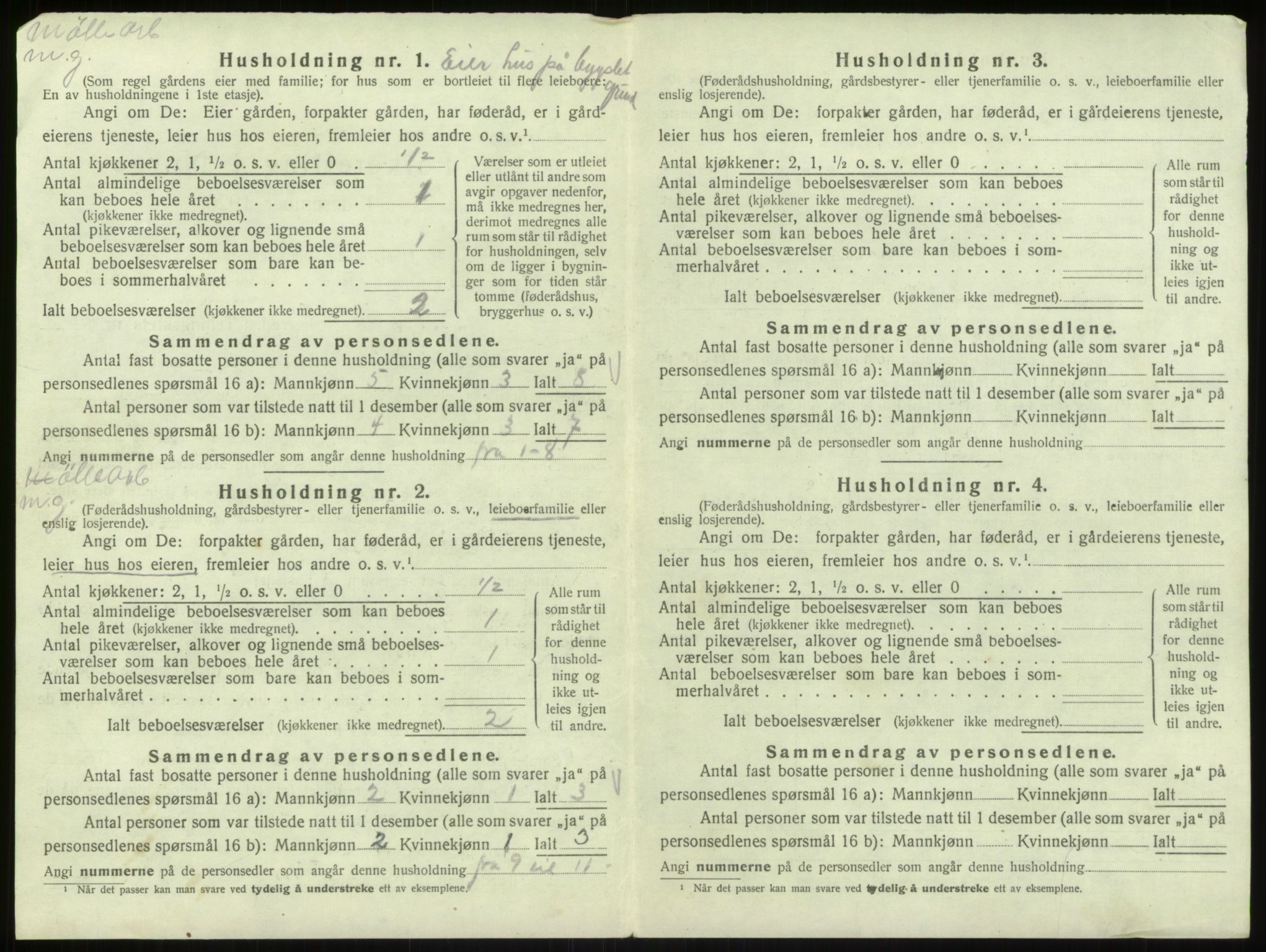 SAB, 1920 census for Hosanger, 1920, p. 541