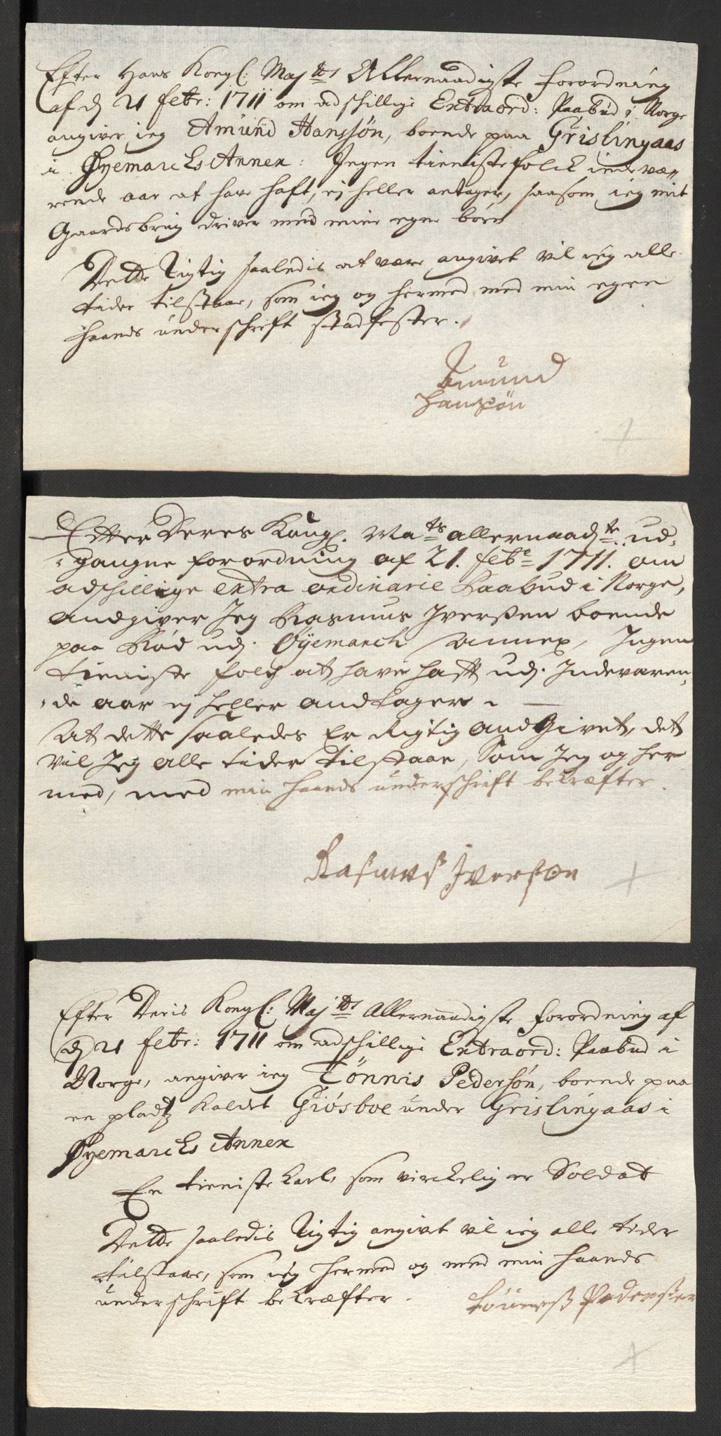 Rentekammeret inntil 1814, Reviderte regnskaper, Fogderegnskap, AV/RA-EA-4092/R01/L0020: Fogderegnskap Idd og Marker, 1711, p. 637