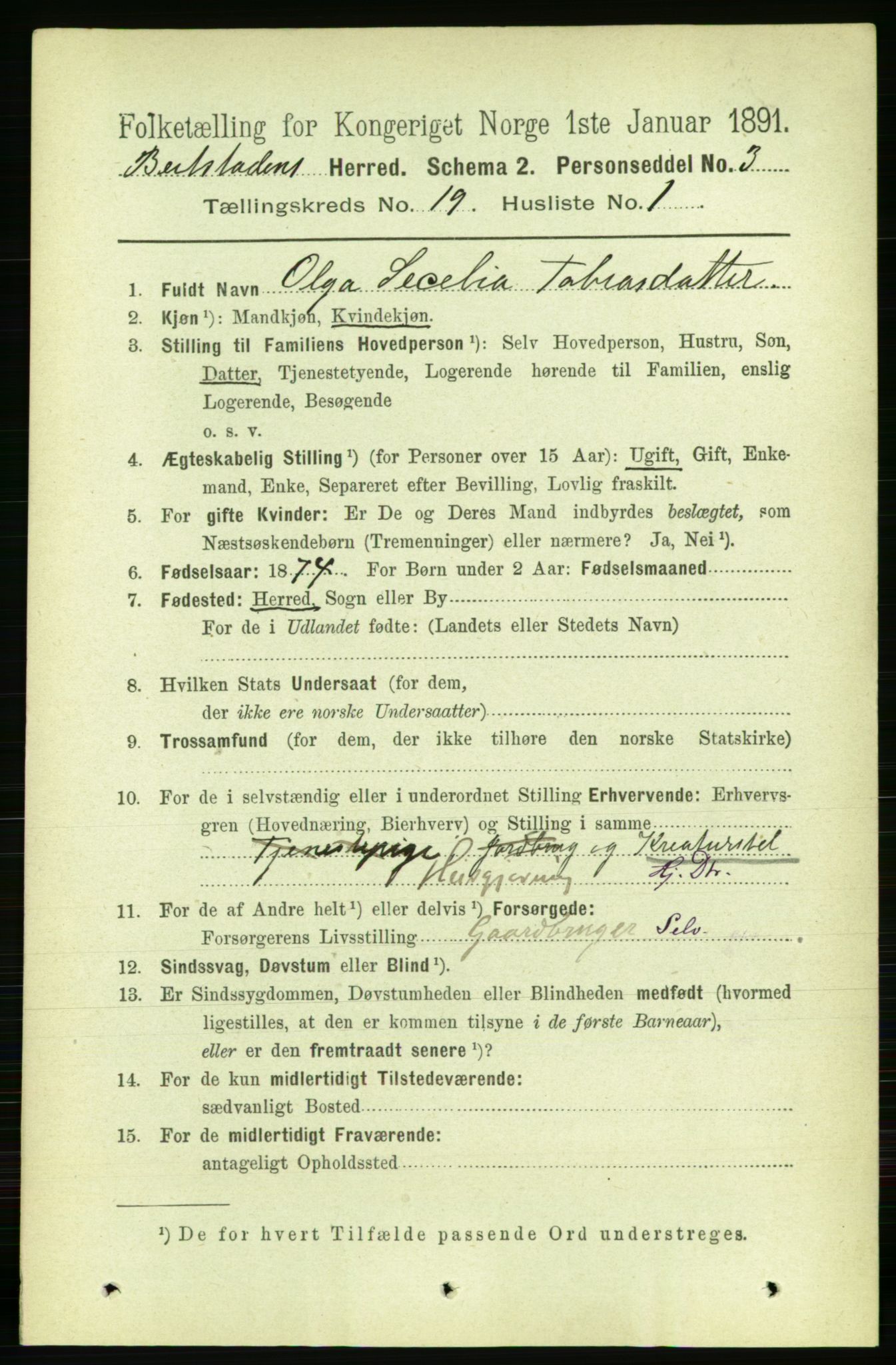 RA, 1891 census for 1727 Beitstad, 1891, p. 4816