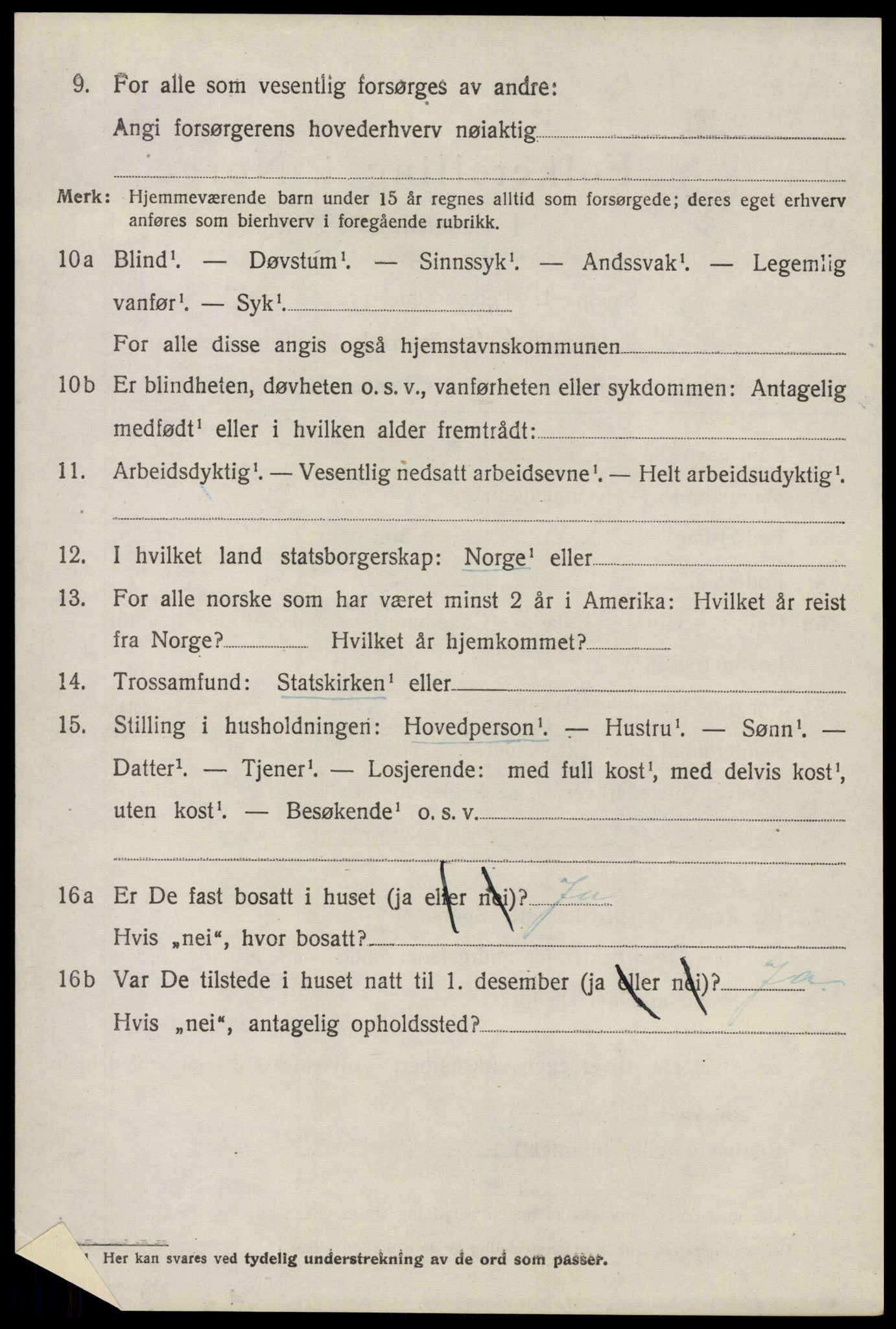 SAO, 1920 census for Nes, 1920, p. 5779