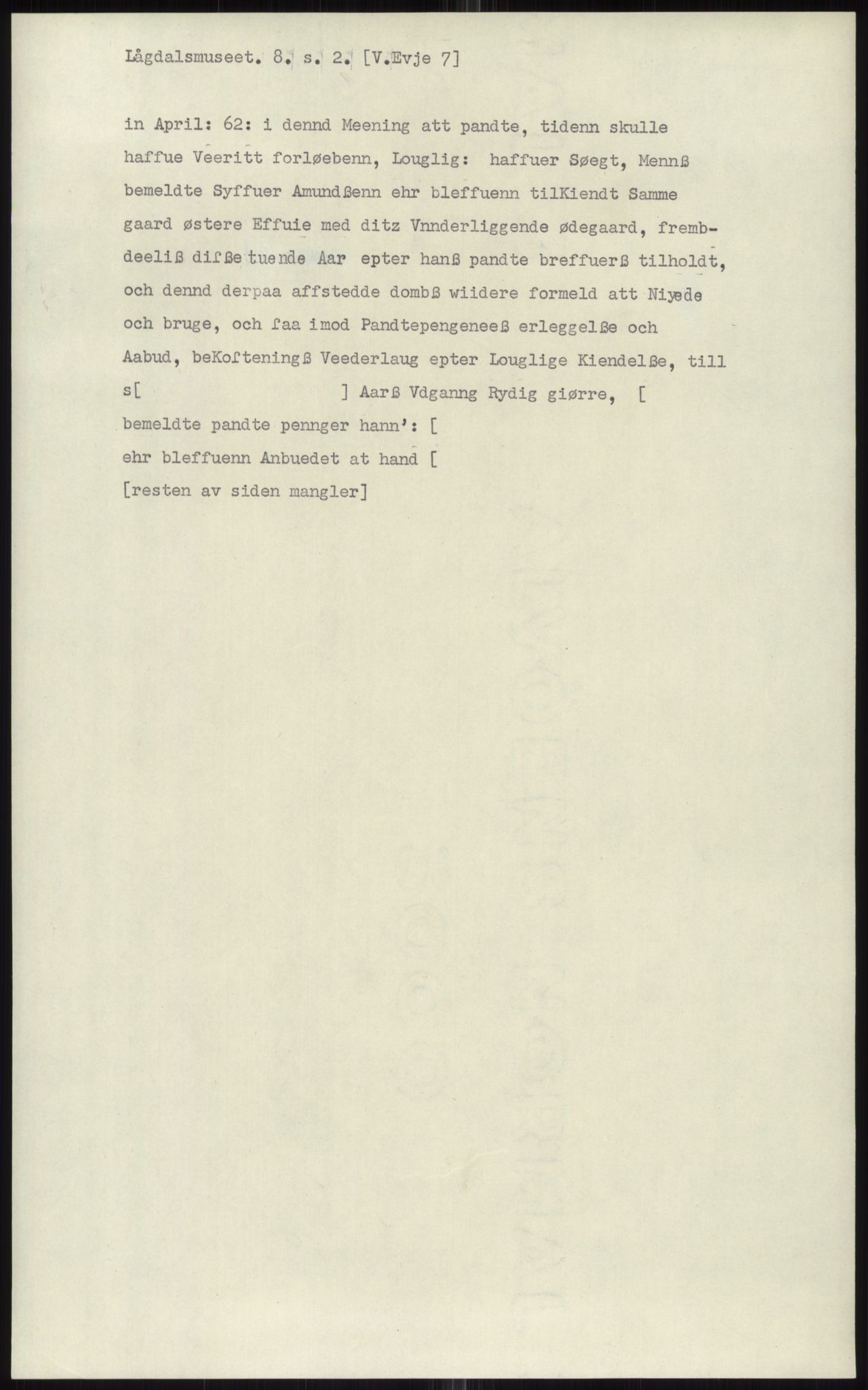 Samlinger til kildeutgivelse, Diplomavskriftsamlingen, AV/RA-EA-4053/H/Ha, p. 1105