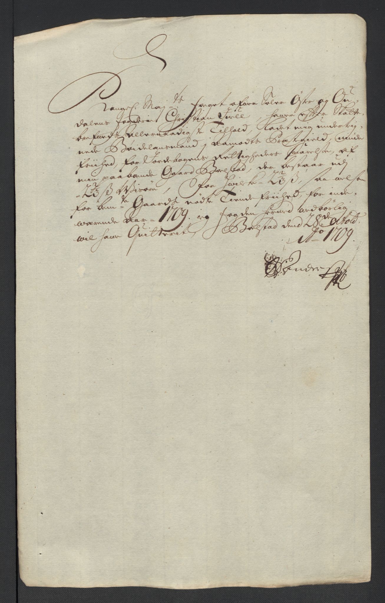 Rentekammeret inntil 1814, Reviderte regnskaper, Fogderegnskap, AV/RA-EA-4092/R13/L0846: Fogderegnskap Solør, Odal og Østerdal, 1709, p. 282