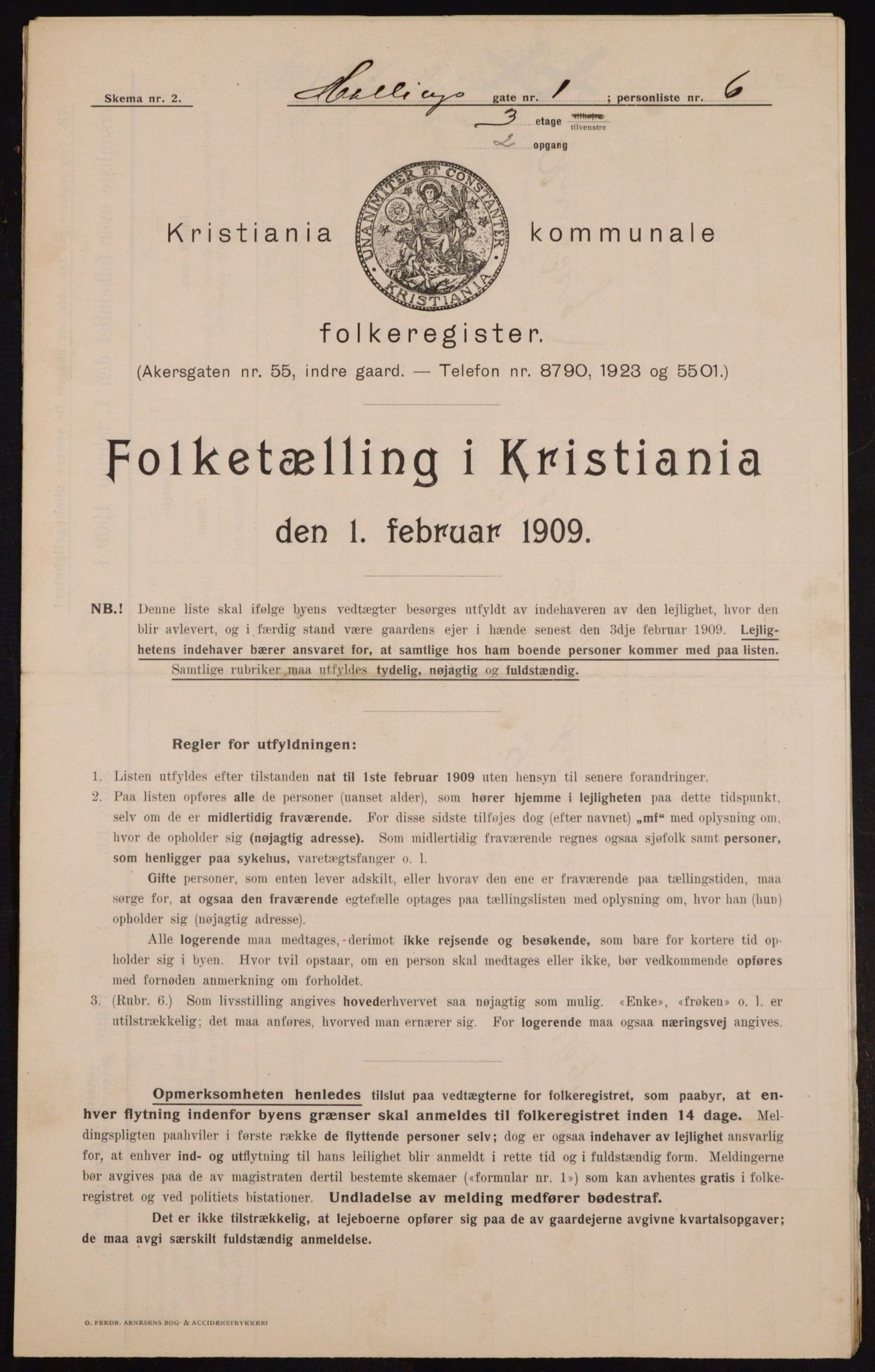 OBA, Municipal Census 1909 for Kristiania, 1909, p. 30903