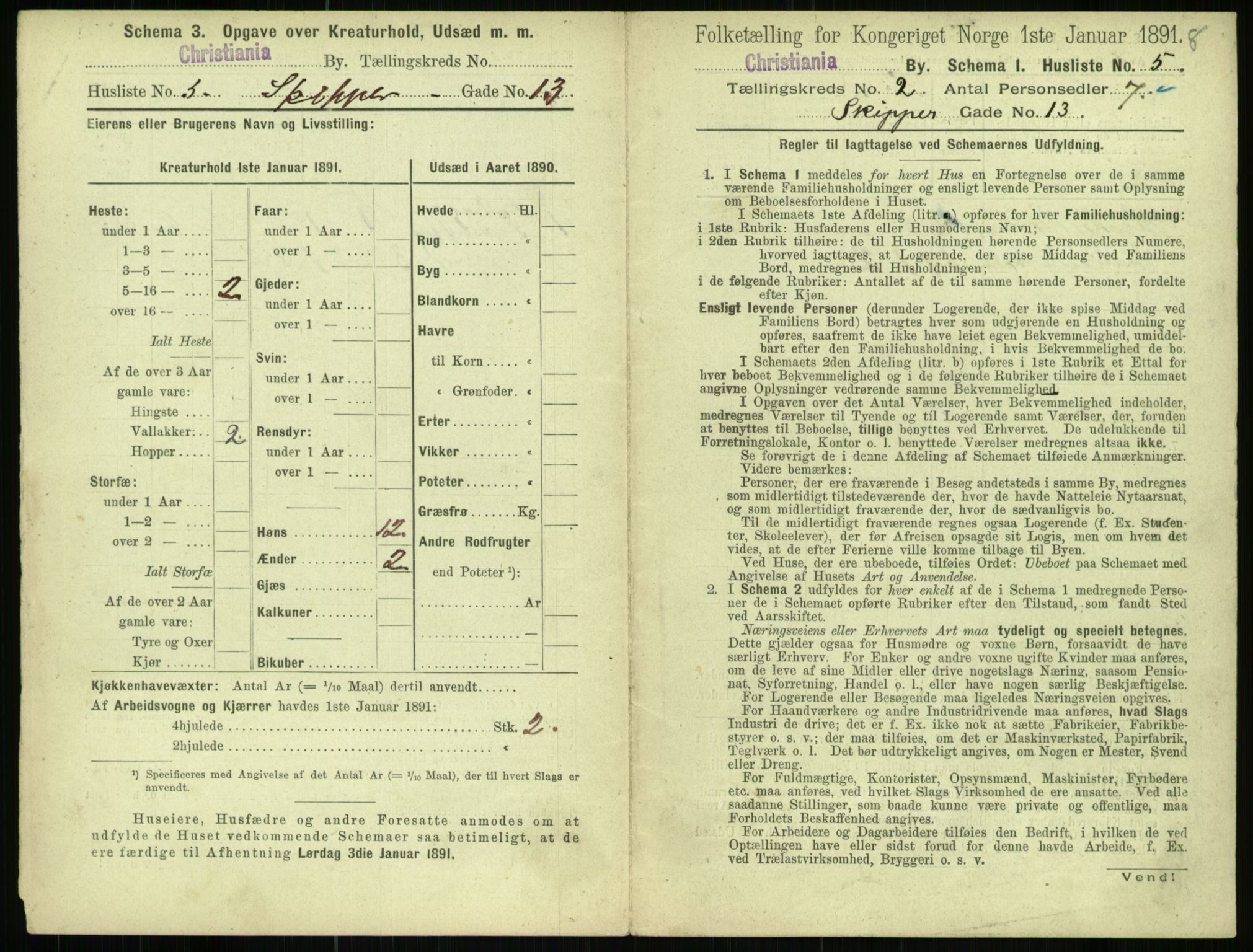 RA, 1891 census for 0301 Kristiania, 1891, p. 532