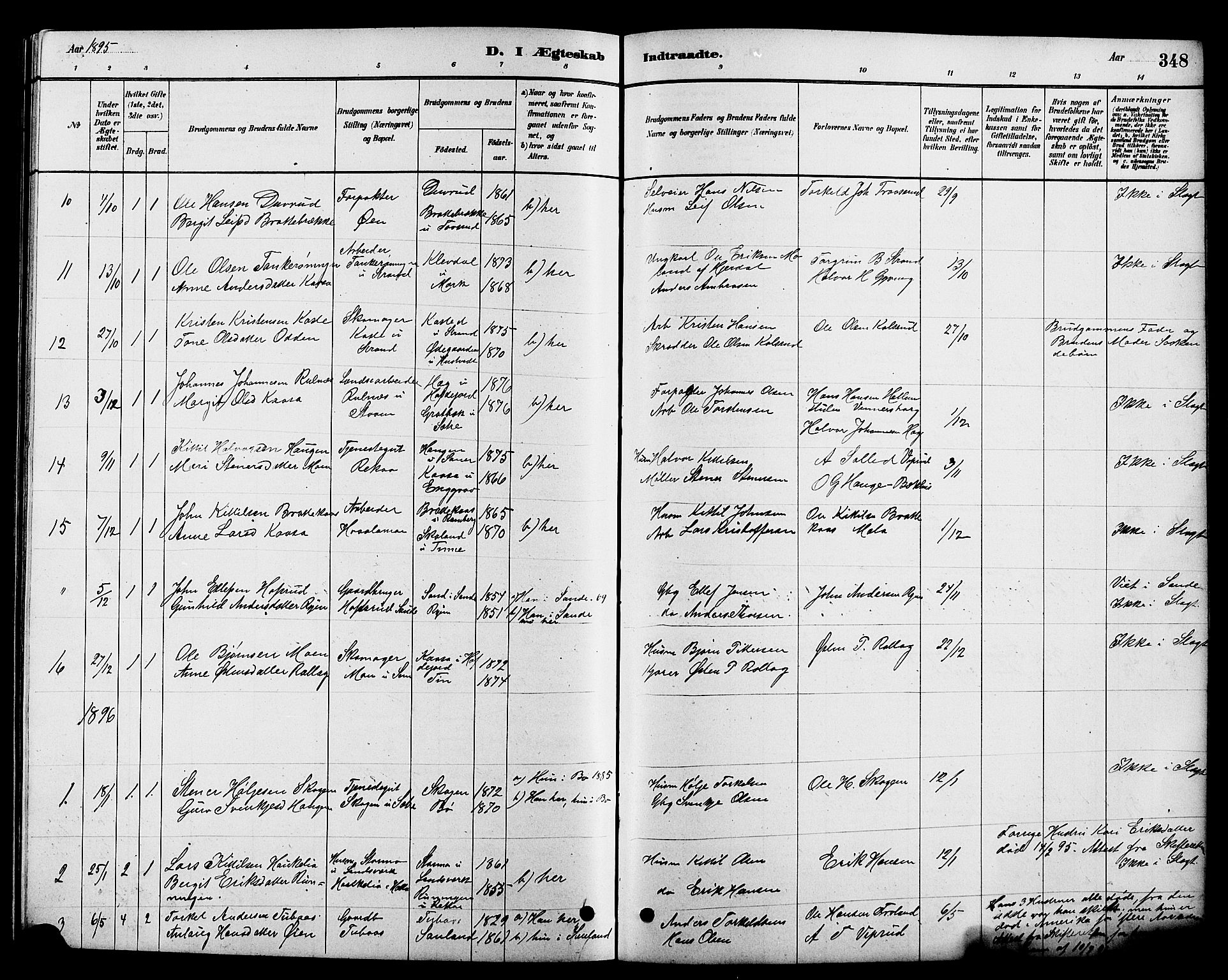 Heddal kirkebøker, SAKO/A-268/G/Ga/L0002: Parish register (copy) no. I 2, 1879-1908, p. 348