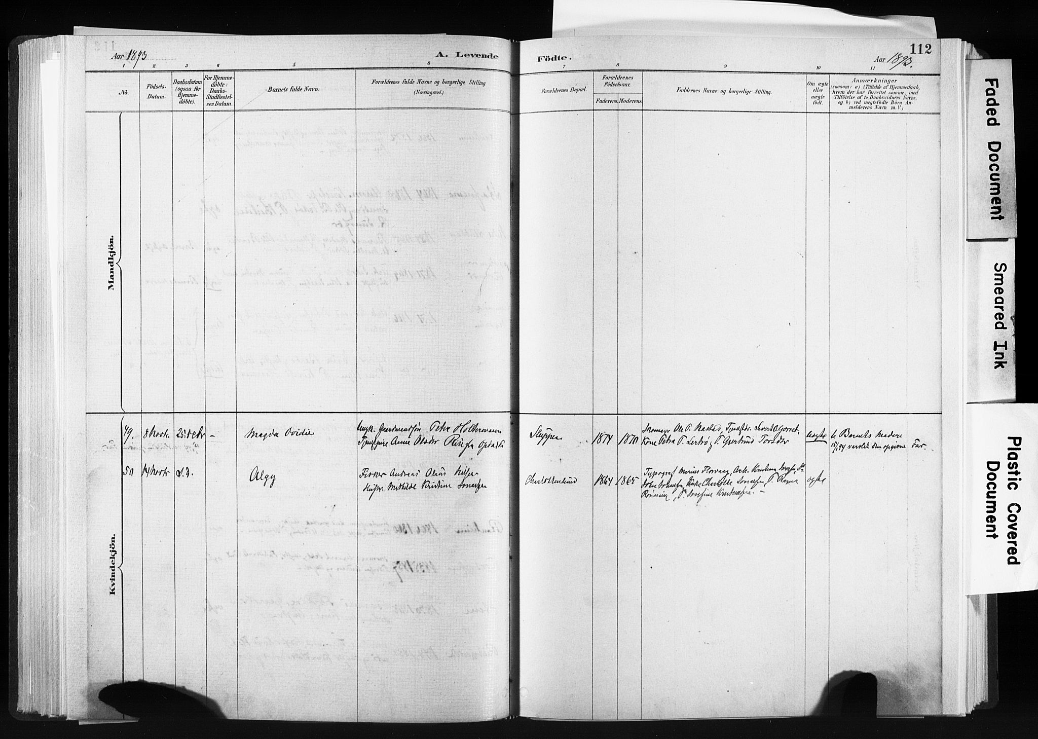 Ministerialprotokoller, klokkerbøker og fødselsregistre - Sør-Trøndelag, SAT/A-1456/606/L0300: Parish register (official) no. 606A15, 1886-1893, p. 112