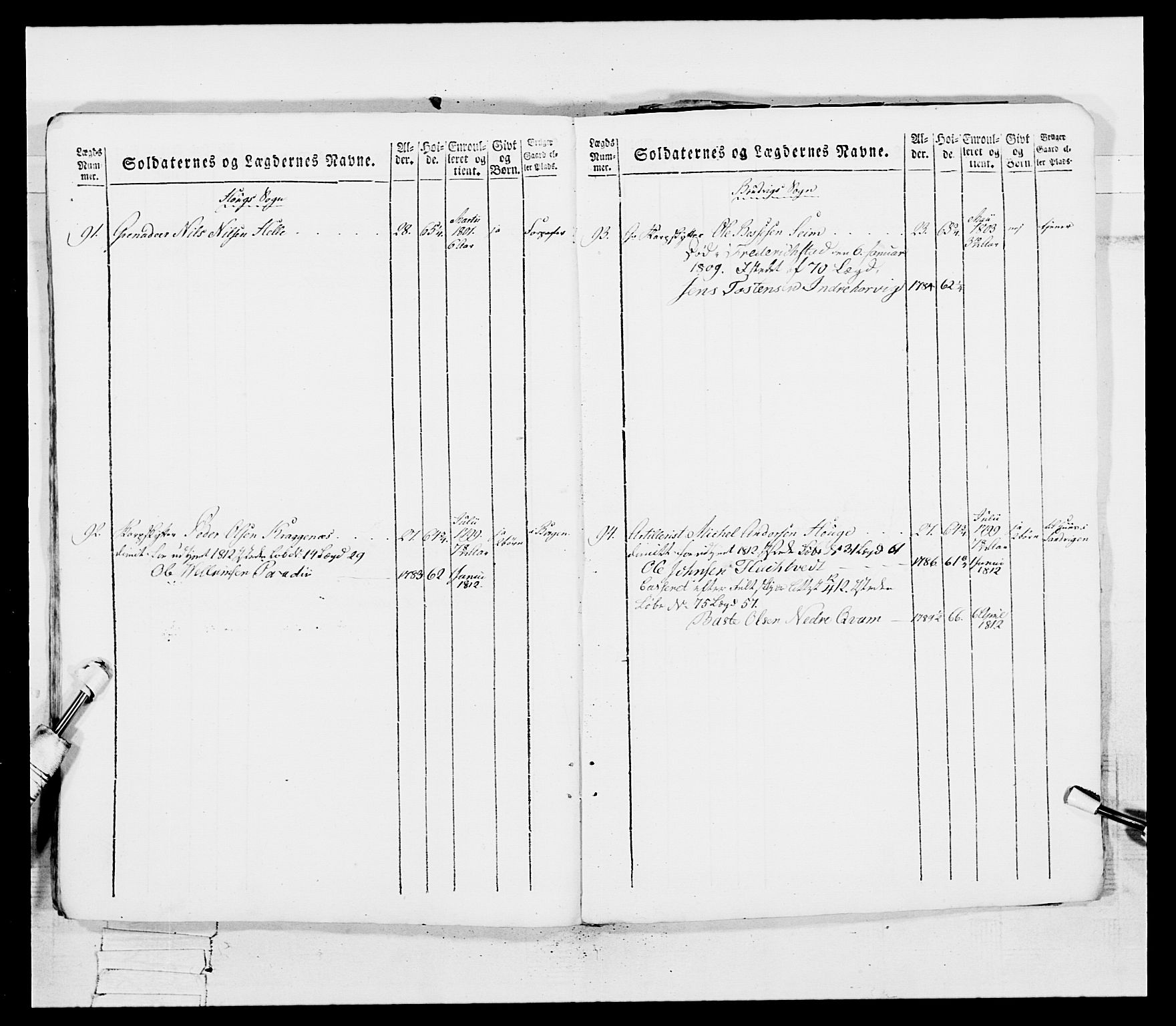 Generalitets- og kommissariatskollegiet, Det kongelige norske kommissariatskollegium, AV/RA-EA-5420/E/Eh/L0097: Bergenhusiske nasjonale infanteriregiment, 1803-1807, p. 353