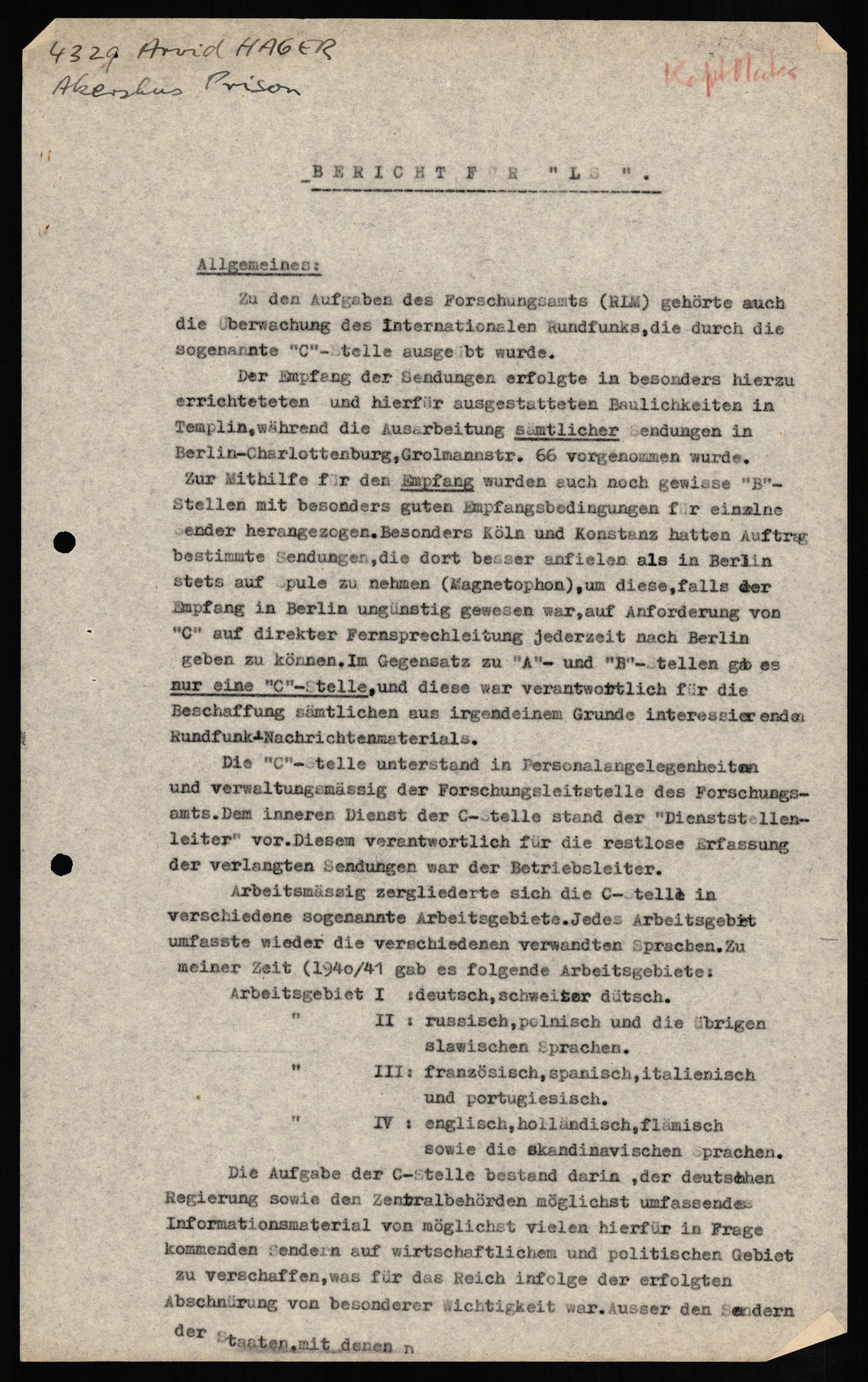 Forsvaret, Forsvarets overkommando II, AV/RA-RAFA-3915/D/Db/L0011: CI Questionaires. Tyske okkupasjonsstyrker i Norge. Tyskere., 1945-1946, p. 290