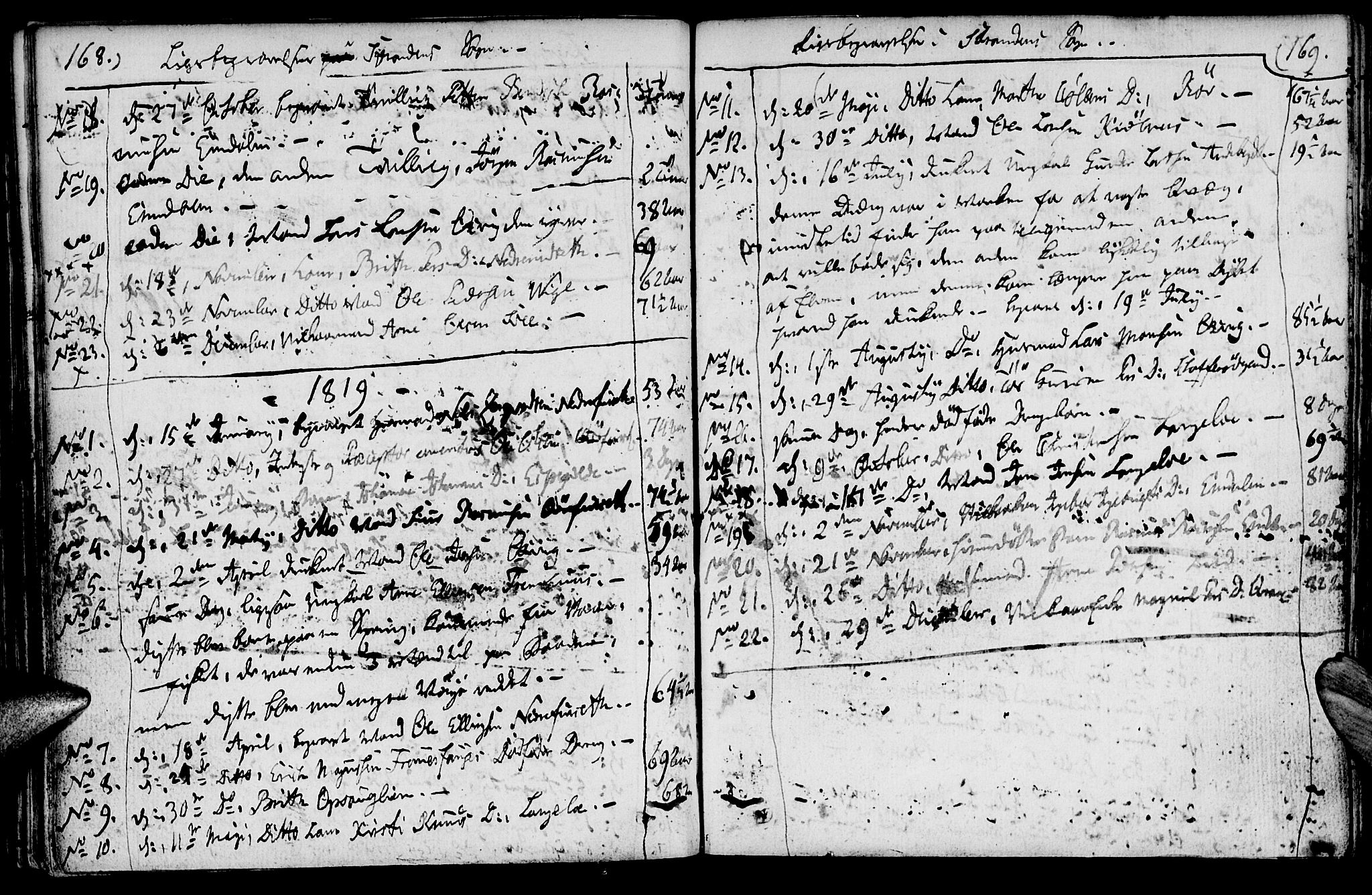 Ministerialprotokoller, klokkerbøker og fødselsregistre - Møre og Romsdal, AV/SAT-A-1454/520/L0272: Parish register (official) no. 520A02, 1802-1827, p. 168-169