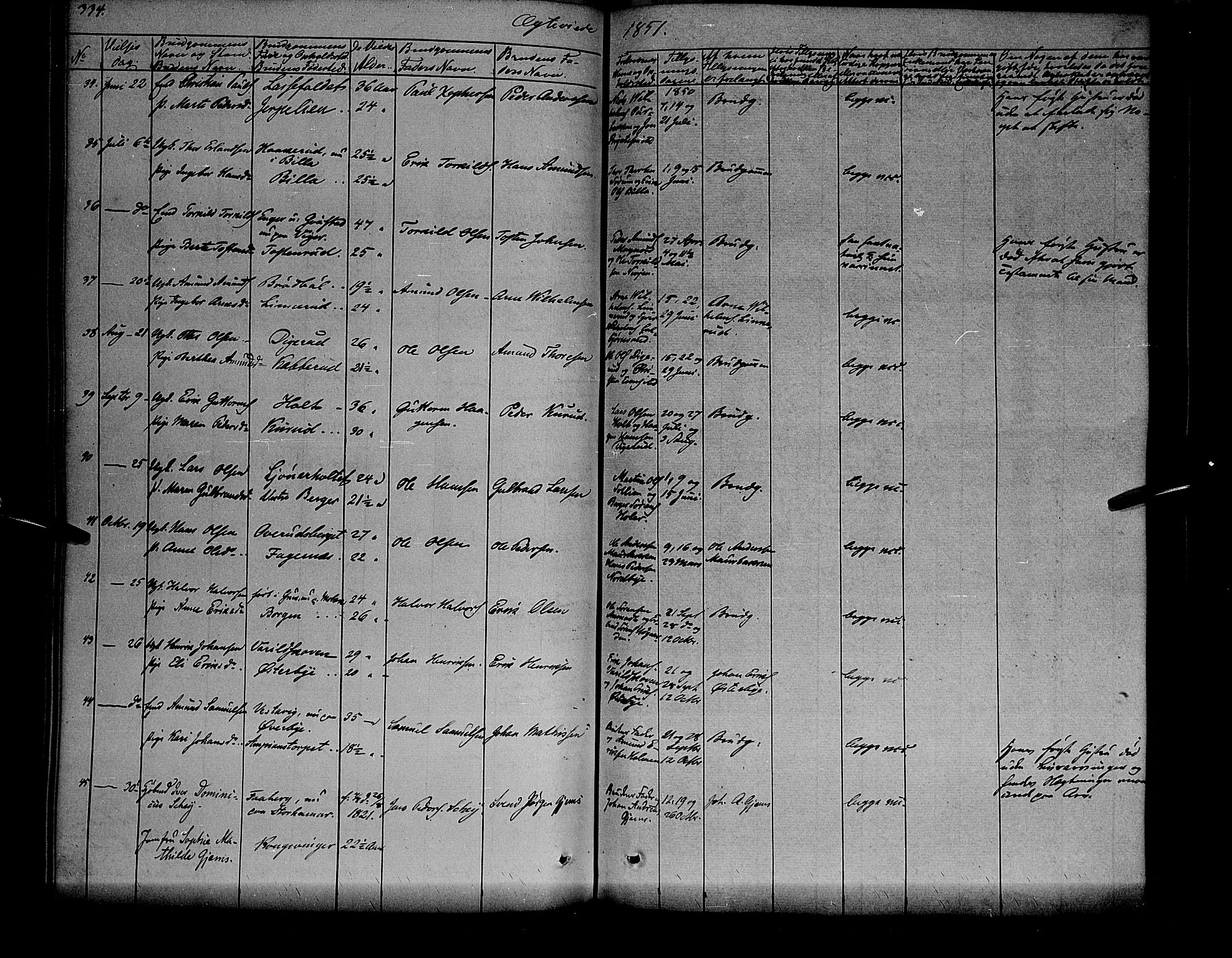 Vinger prestekontor, AV/SAH-PREST-024/H/Ha/Haa/L0009: Parish register (official) no. 9, 1847-1855, p. 334