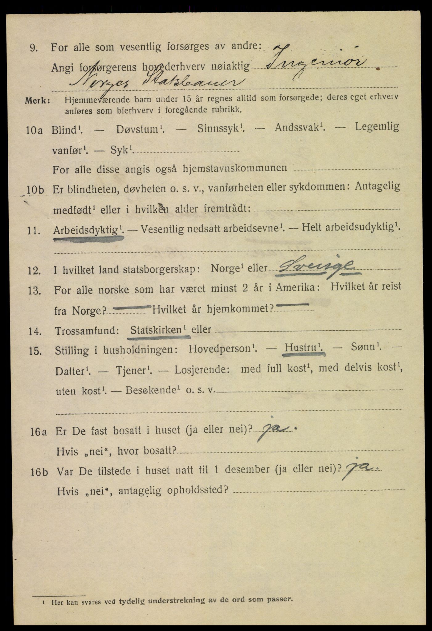 SAH, 1920 census for Hamar, 1920, p. 5154