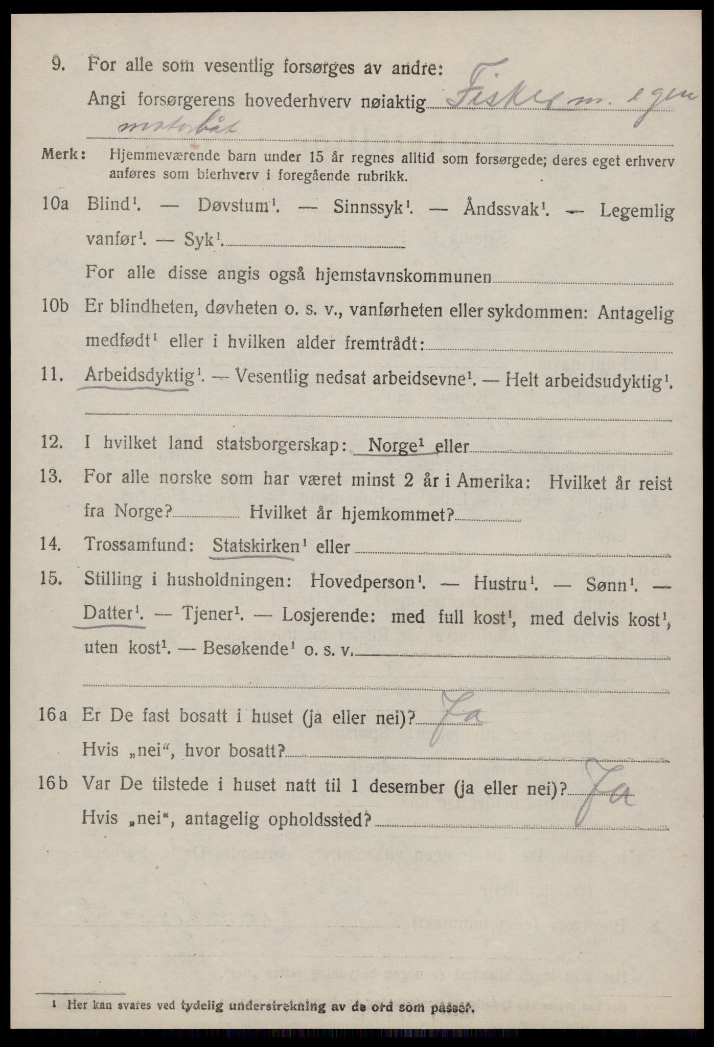 SAT, 1920 census for Aukra, 1920, p. 6154