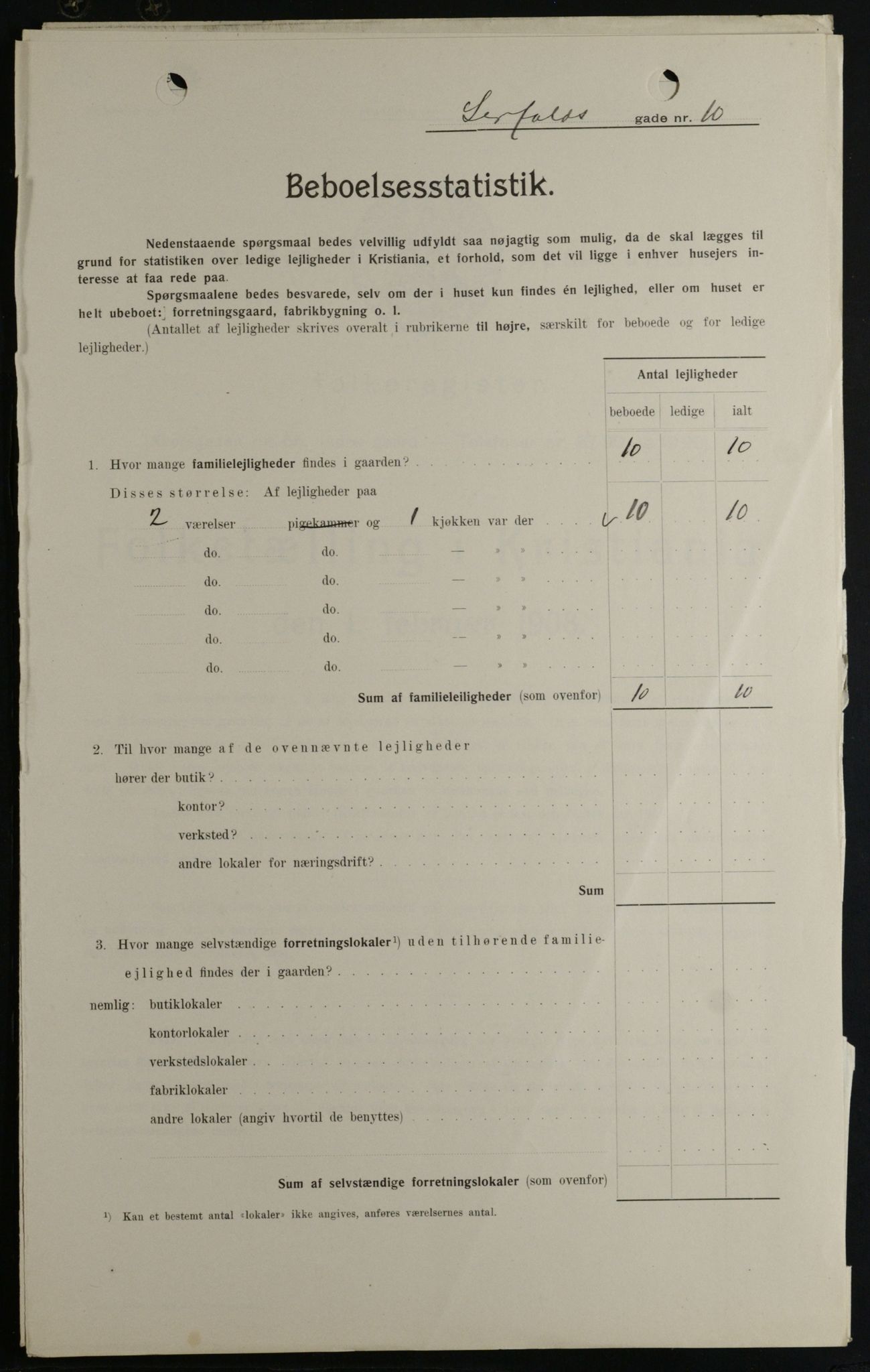 OBA, Municipal Census 1908 for Kristiania, 1908, p. 51516