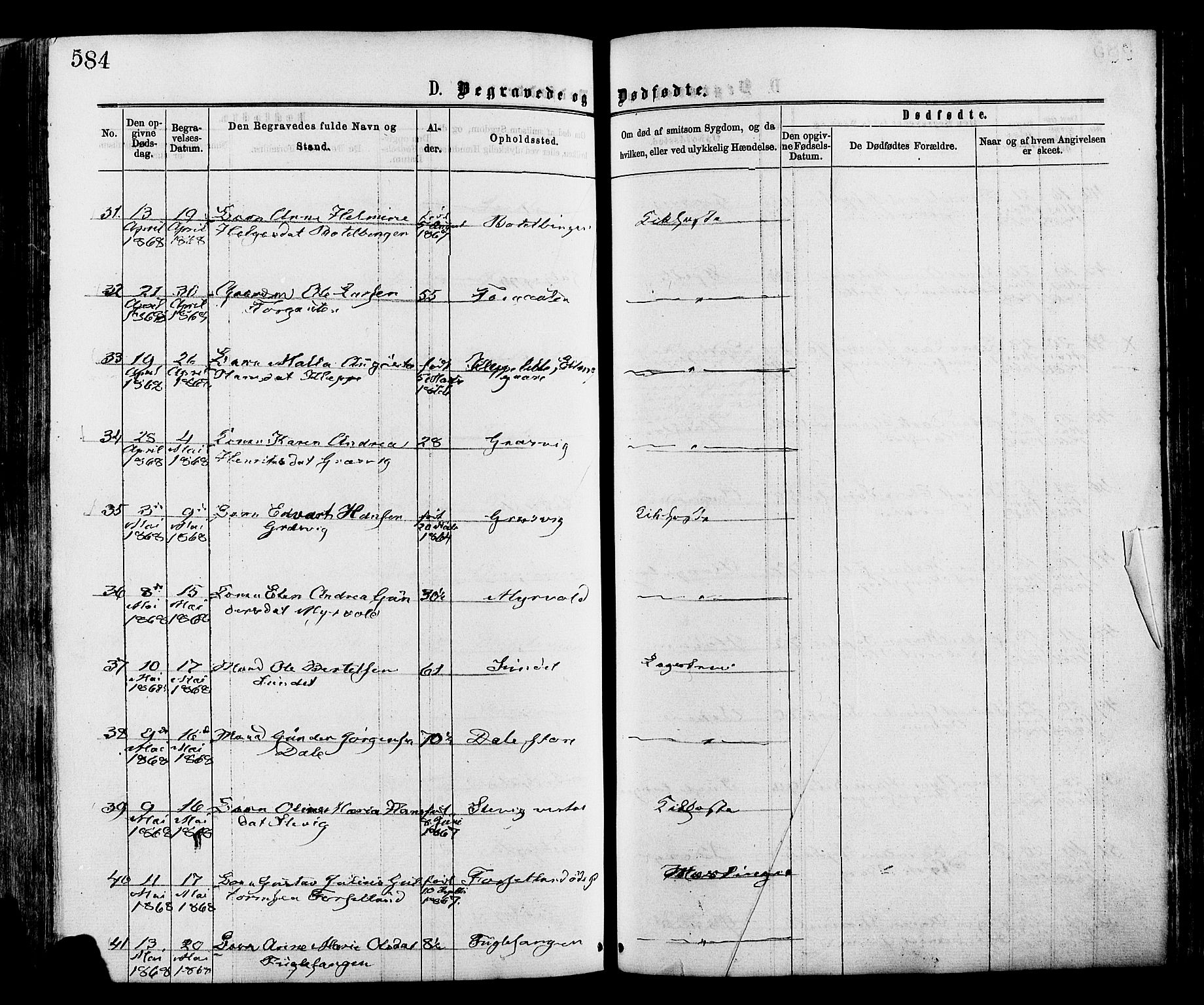 Onsøy prestekontor Kirkebøker, AV/SAO-A-10914/F/Fa/L0004: Parish register (official) no. I 4, 1861-1877, p. 584