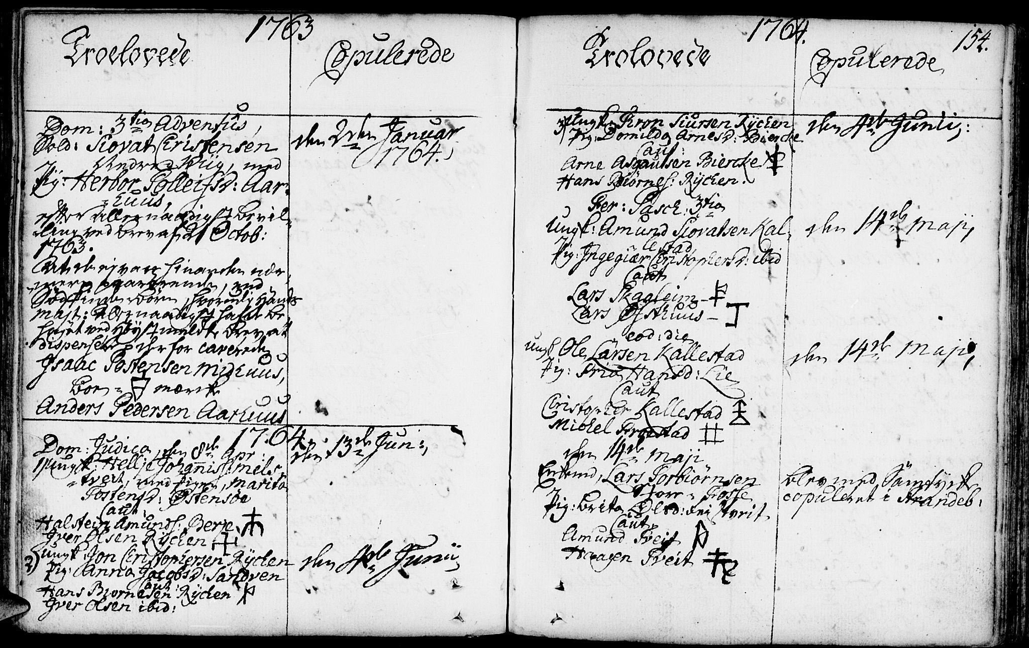 Kvam sokneprestembete, AV/SAB-A-76201/H/Haa: Parish register (official) no. A 3, 1743-1795, p. 154