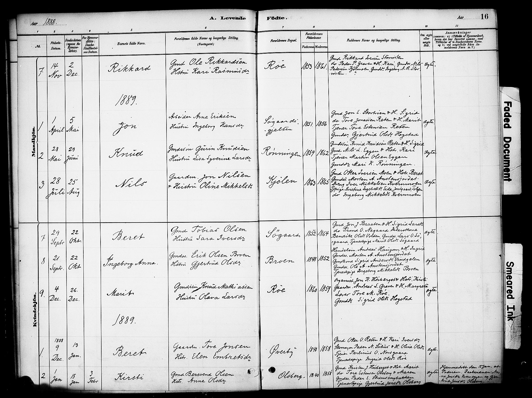 Tynset prestekontor, AV/SAH-PREST-058/H/Ha/Haa/L0023: Parish register (official) no. 23, 1880-1901, p. 16