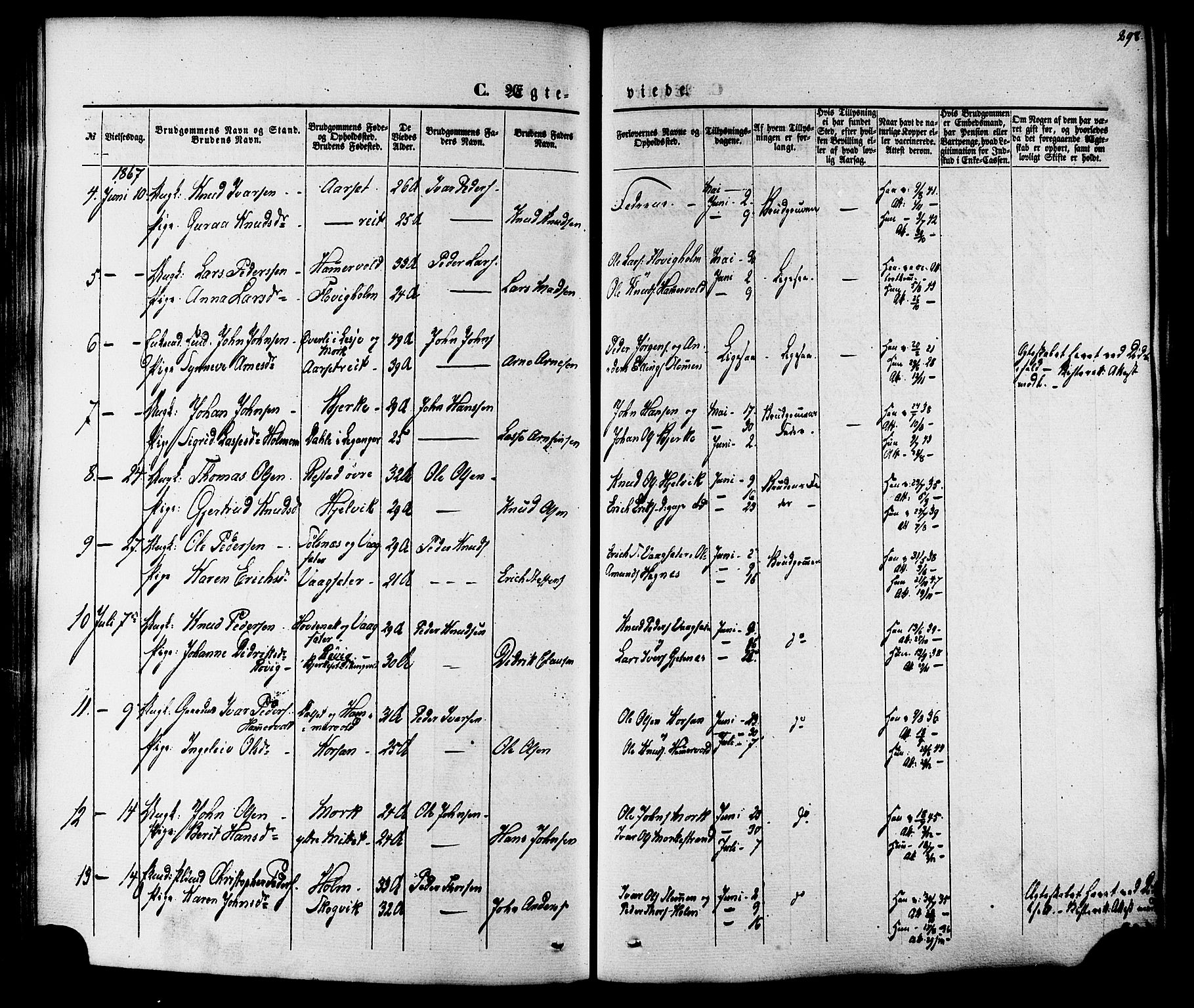 Ministerialprotokoller, klokkerbøker og fødselsregistre - Møre og Romsdal, AV/SAT-A-1454/547/L0603: Parish register (official) no. 547A05, 1846-1877, p. 298