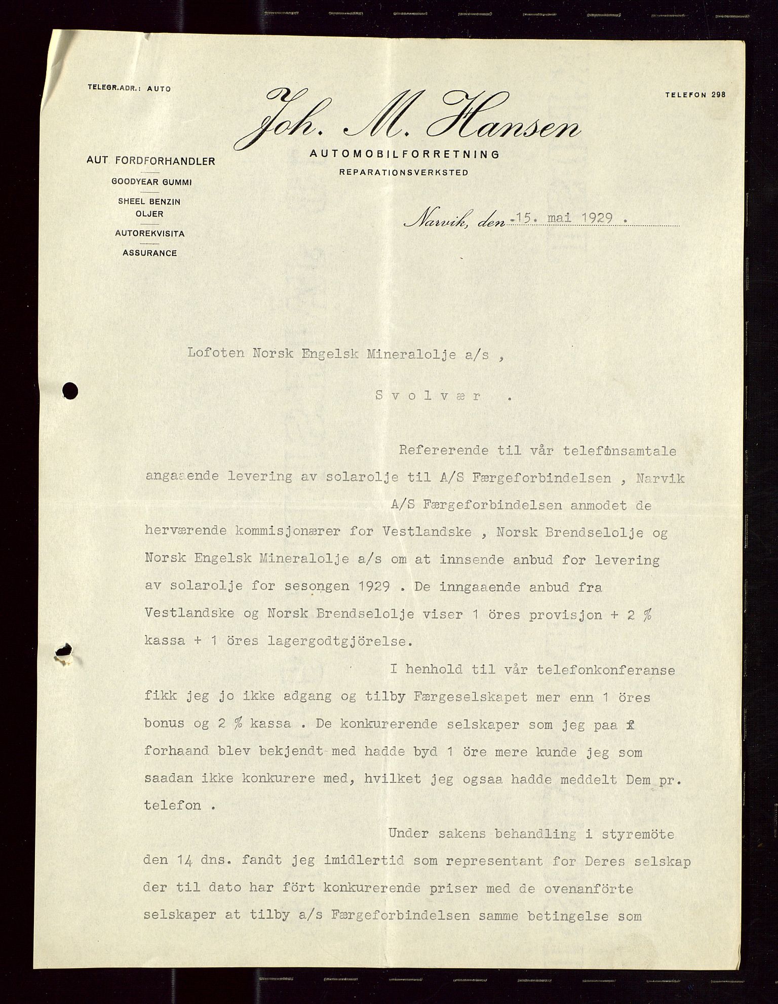 Pa 1521 - A/S Norske Shell, AV/SAST-A-101915/E/Ea/Eaa/L0018: Sjefskorrespondanse, 1929, p. 17