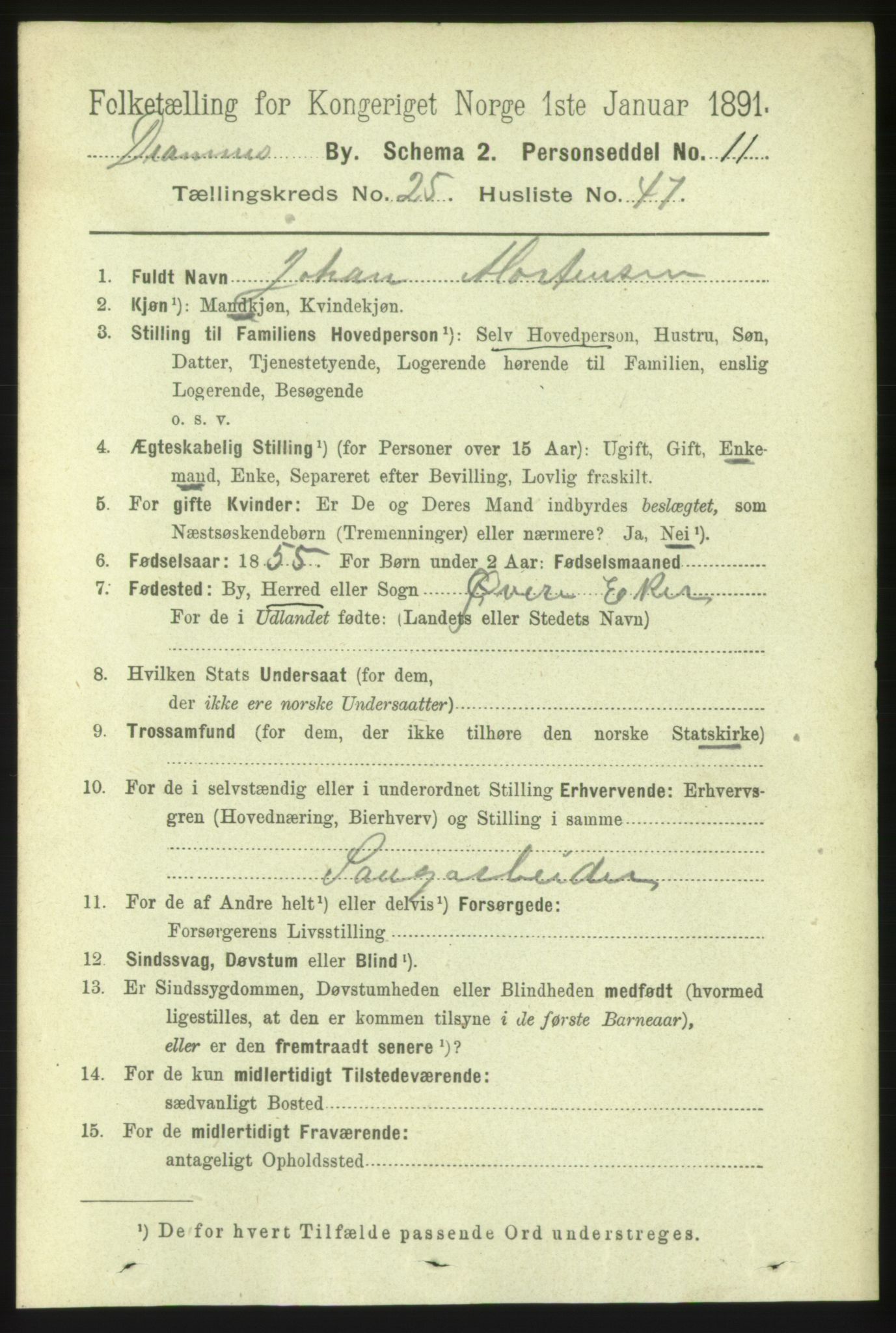 RA, 1891 census for 0602 Drammen, 1891, p. 15783