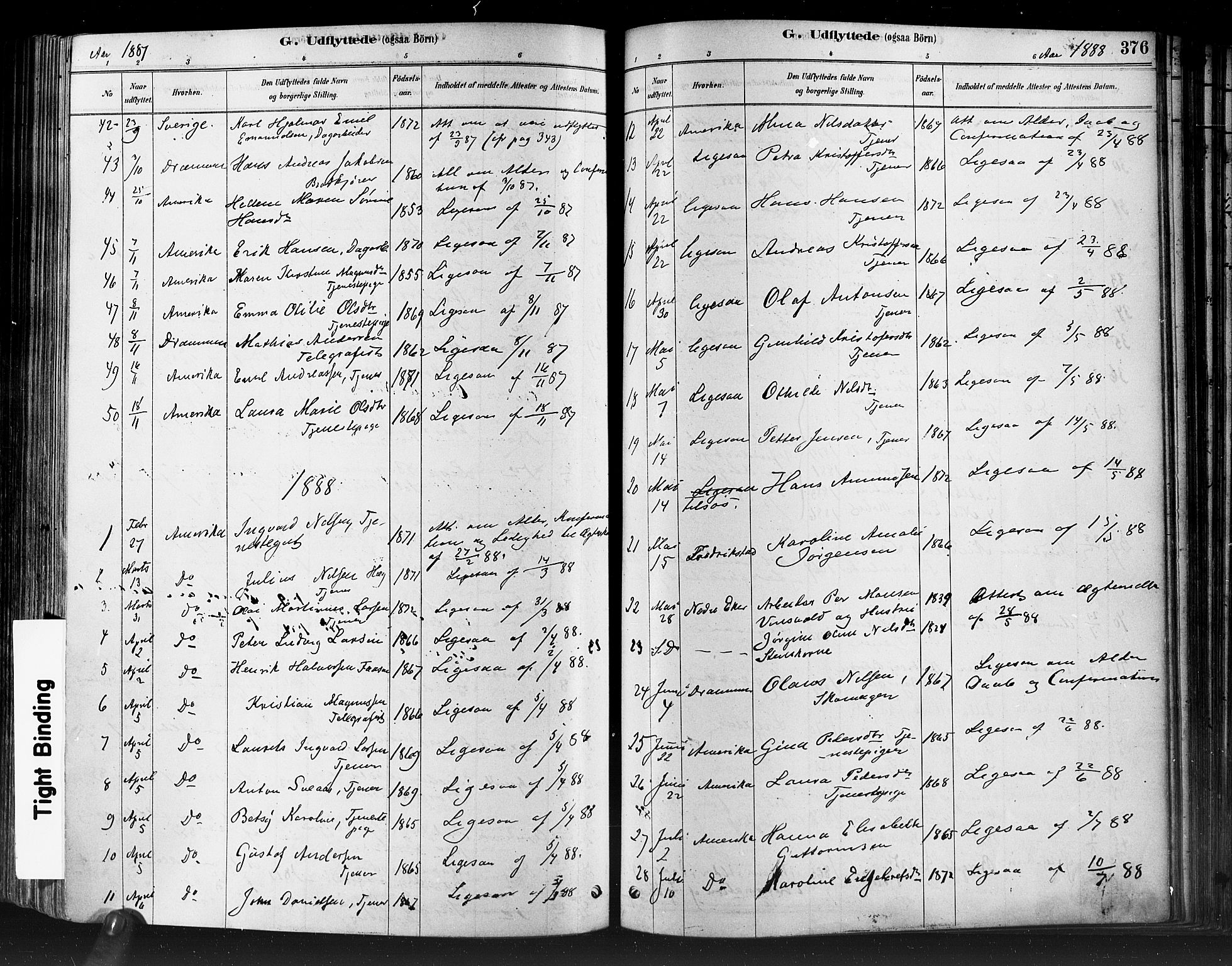 Eiker kirkebøker, SAKO/A-4/F/Fb/L0001: Parish register (official) no. II 1, 1878-1888, p. 376