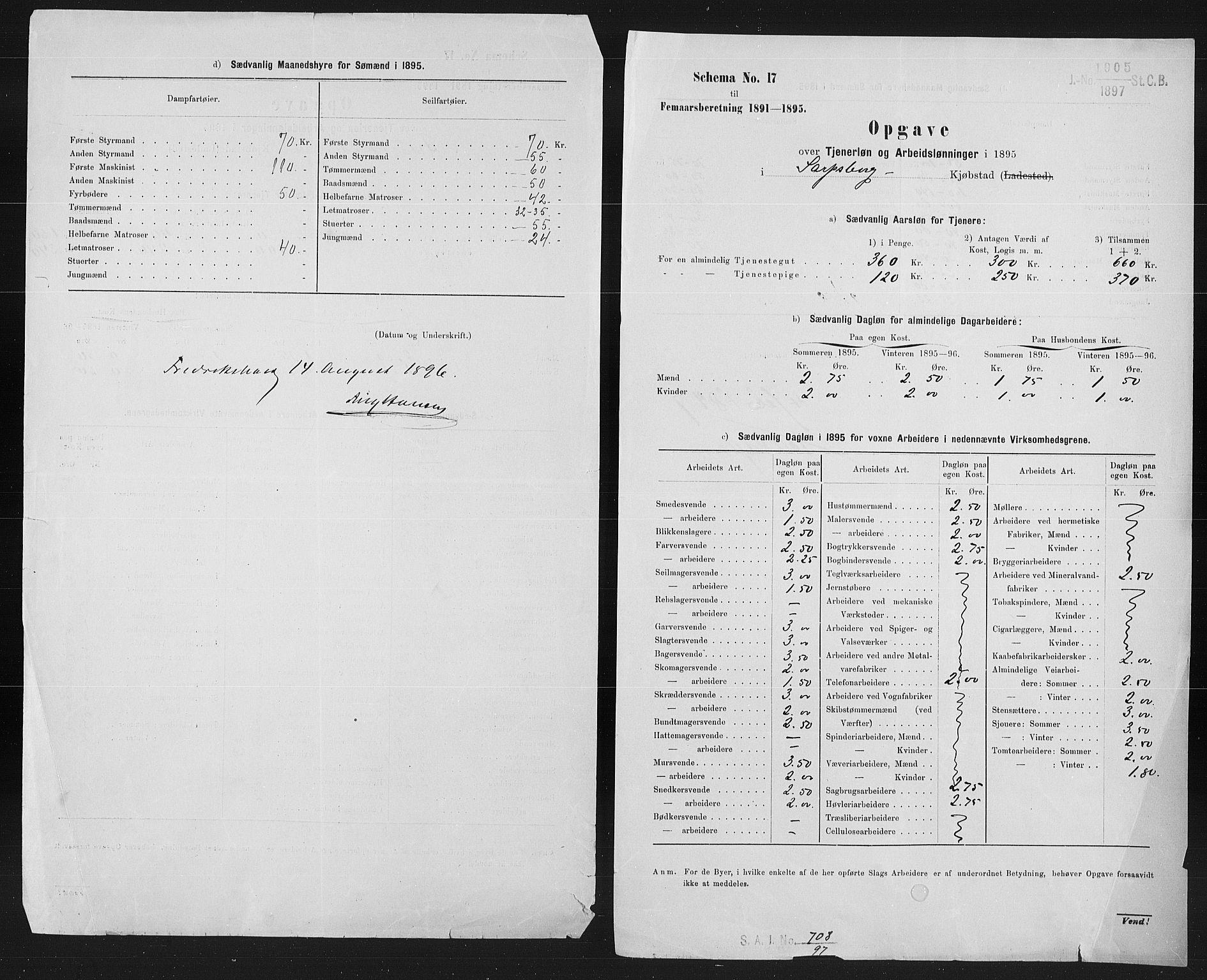 Statistisk sentralbyrå, Næringsøkonomiske emner, Generelt - Amtmennenes femårsberetninger, RA/S-2233/F/Fa/L0087: --, 1891-1895, p. 306