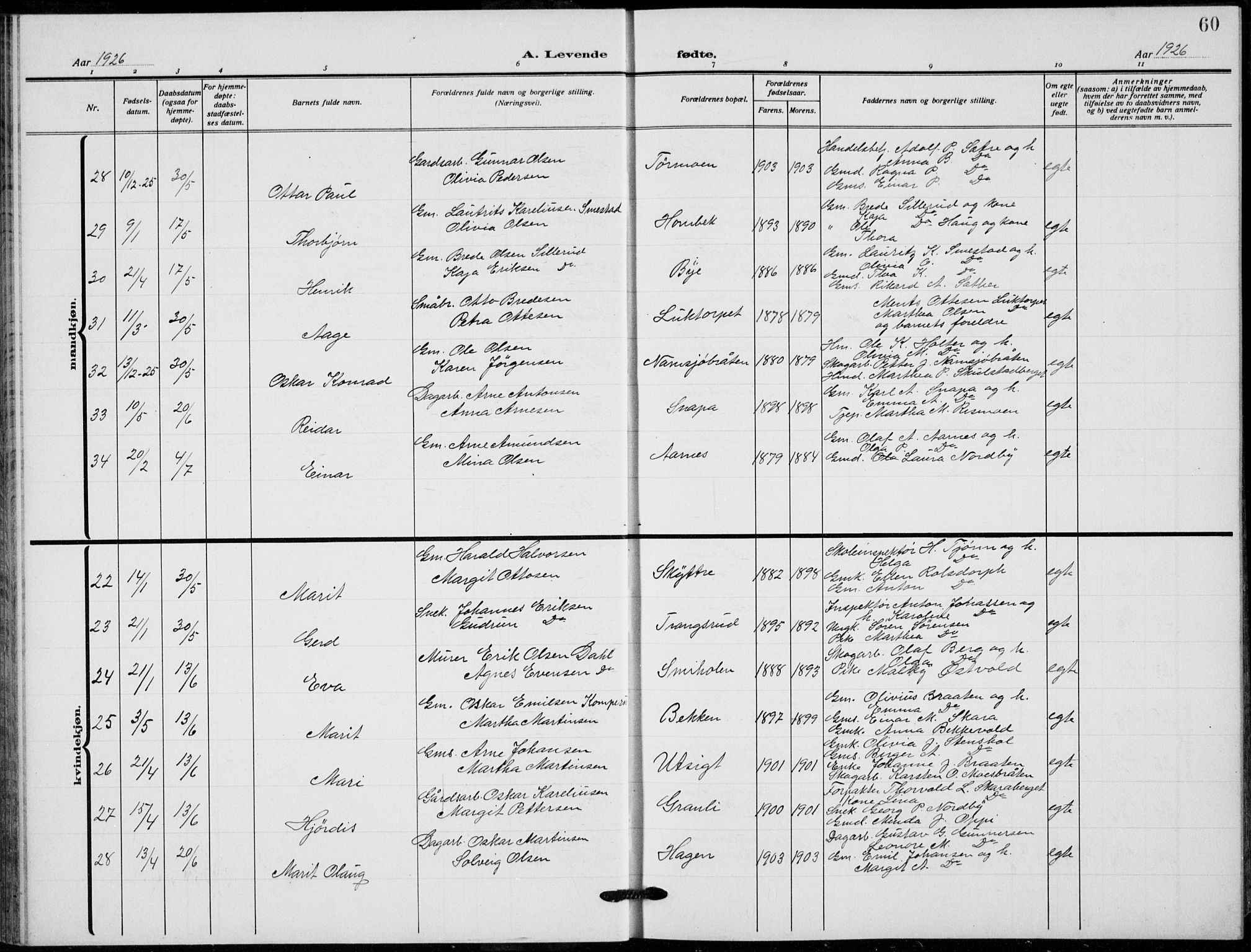 Grue prestekontor, AV/SAH-PREST-036/H/Ha/Hab/L0008: Parish register (copy) no. 8, 1921-1934, p. 60