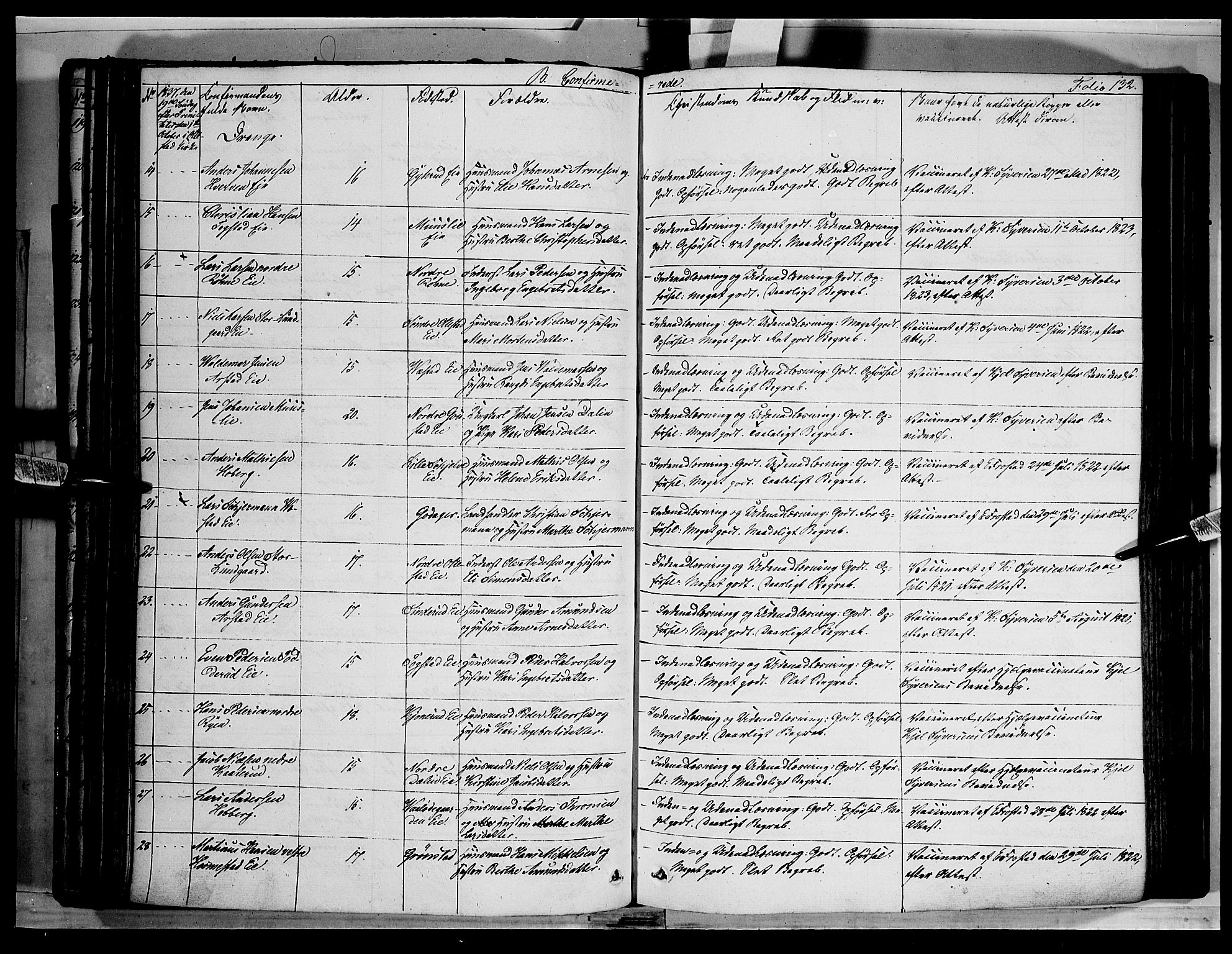 Stange prestekontor, AV/SAH-PREST-002/K/L0010: Parish register (official) no. 10, 1835-1845, p. 132