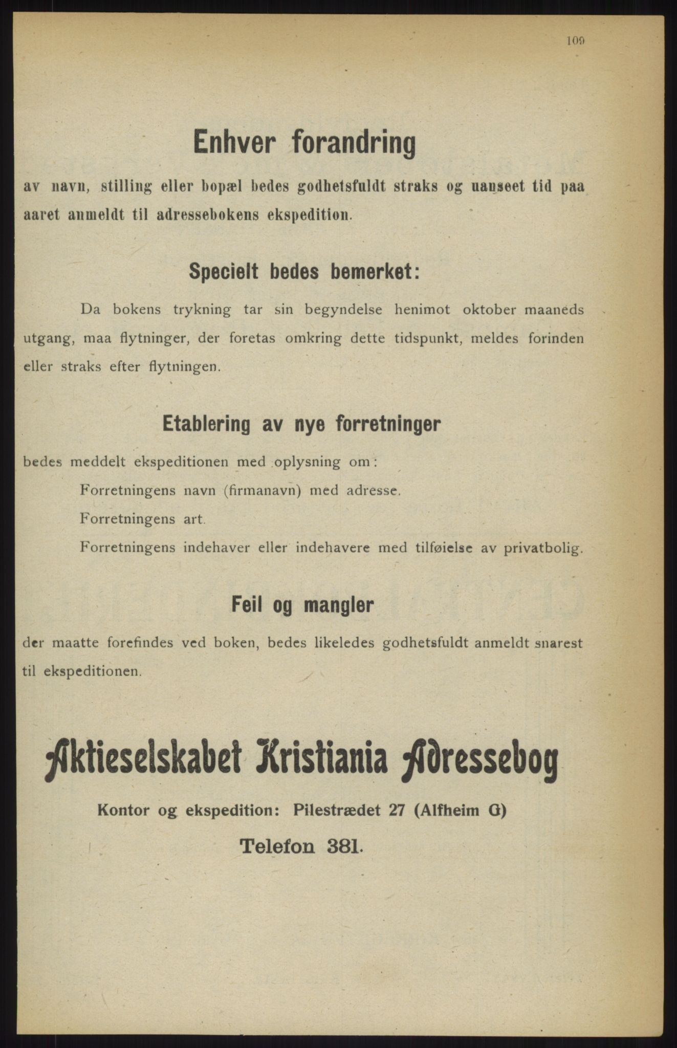 Kristiania/Oslo adressebok, PUBL/-, 1914, p. 109