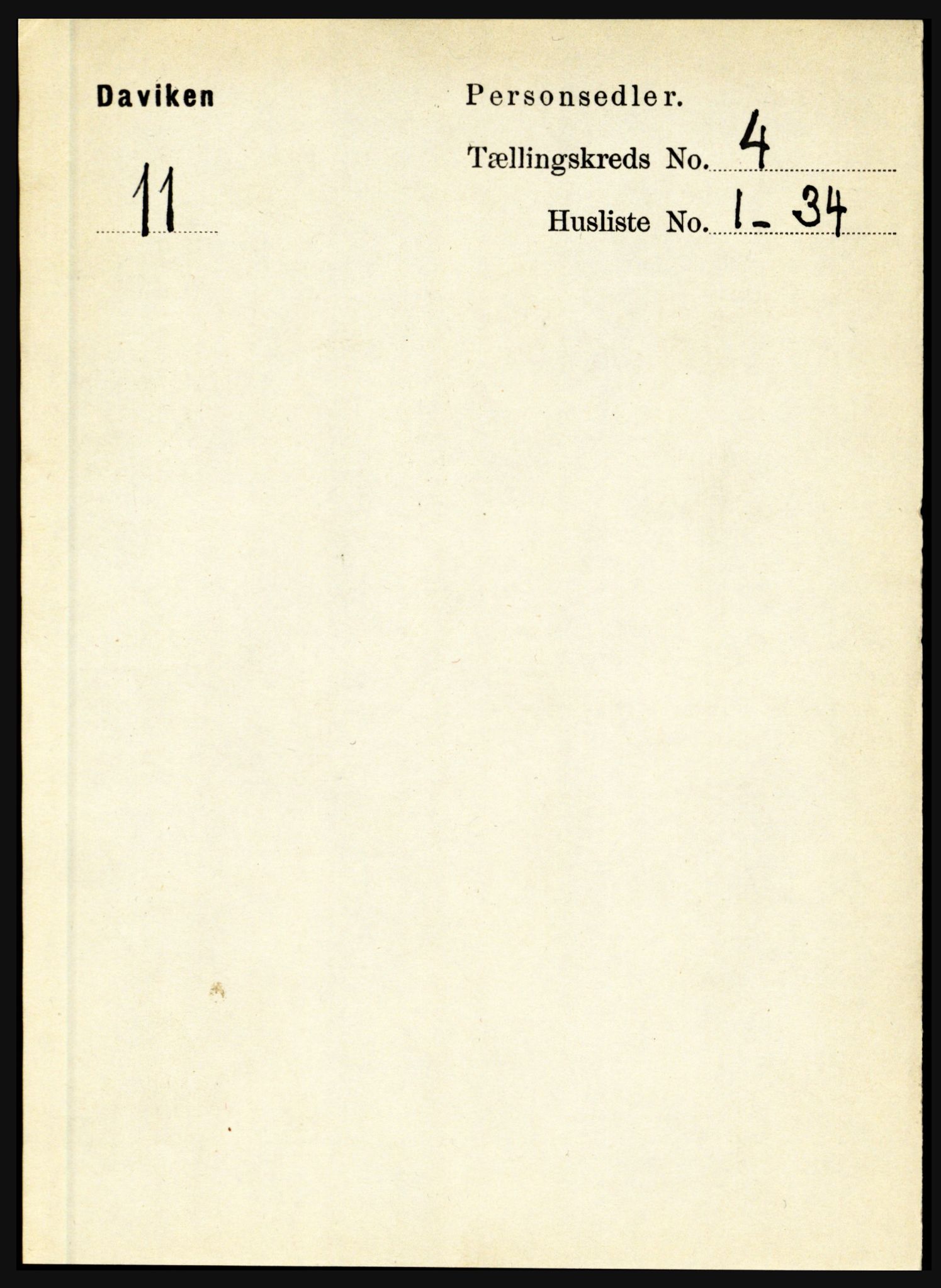 RA, 1891 census for 1442 Davik, 1891, p. 1341