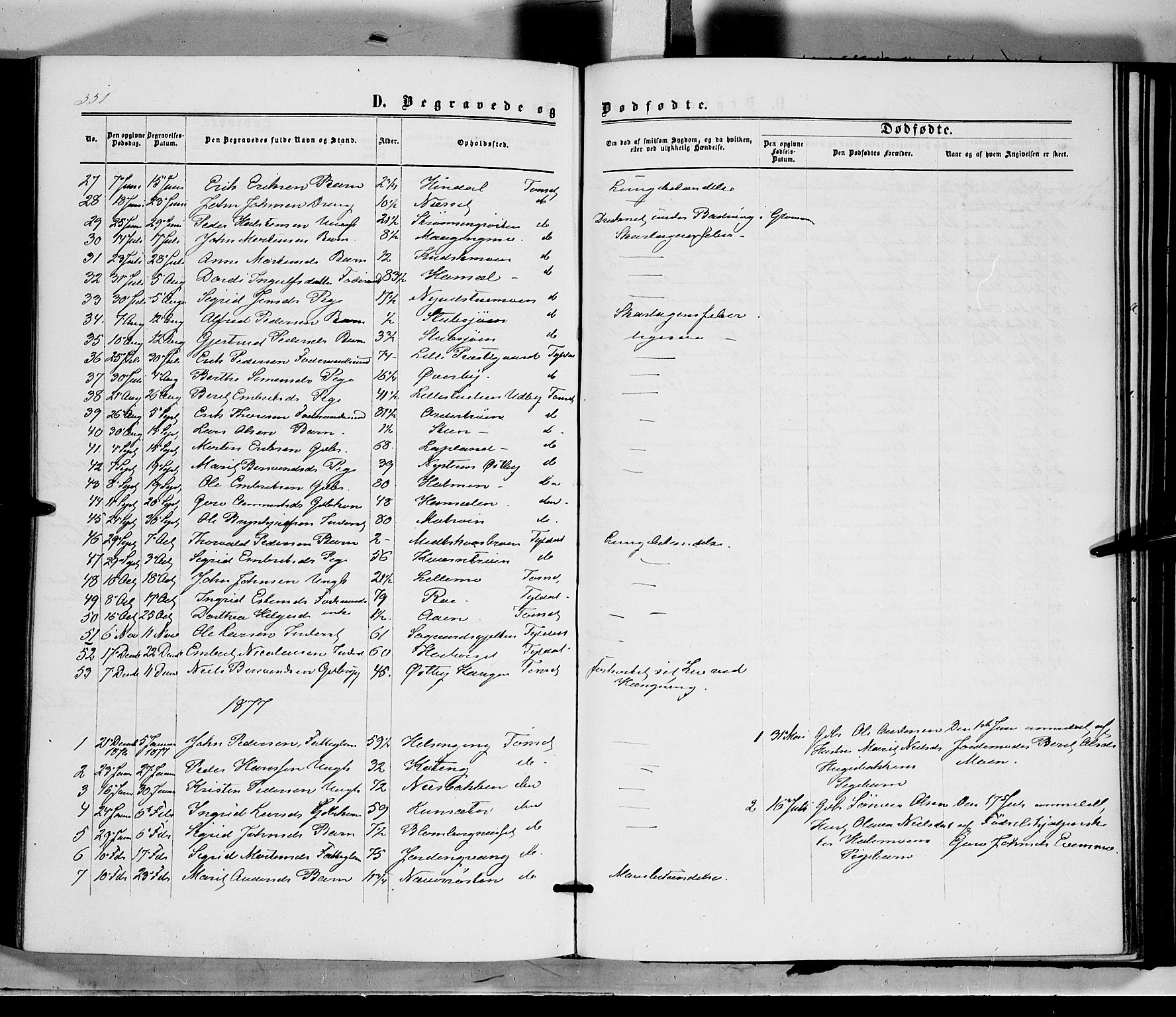 Tynset prestekontor, SAH/PREST-058/H/Ha/Haa/L0021: Parish register (official) no. 21, 1863-1879, p. 351
