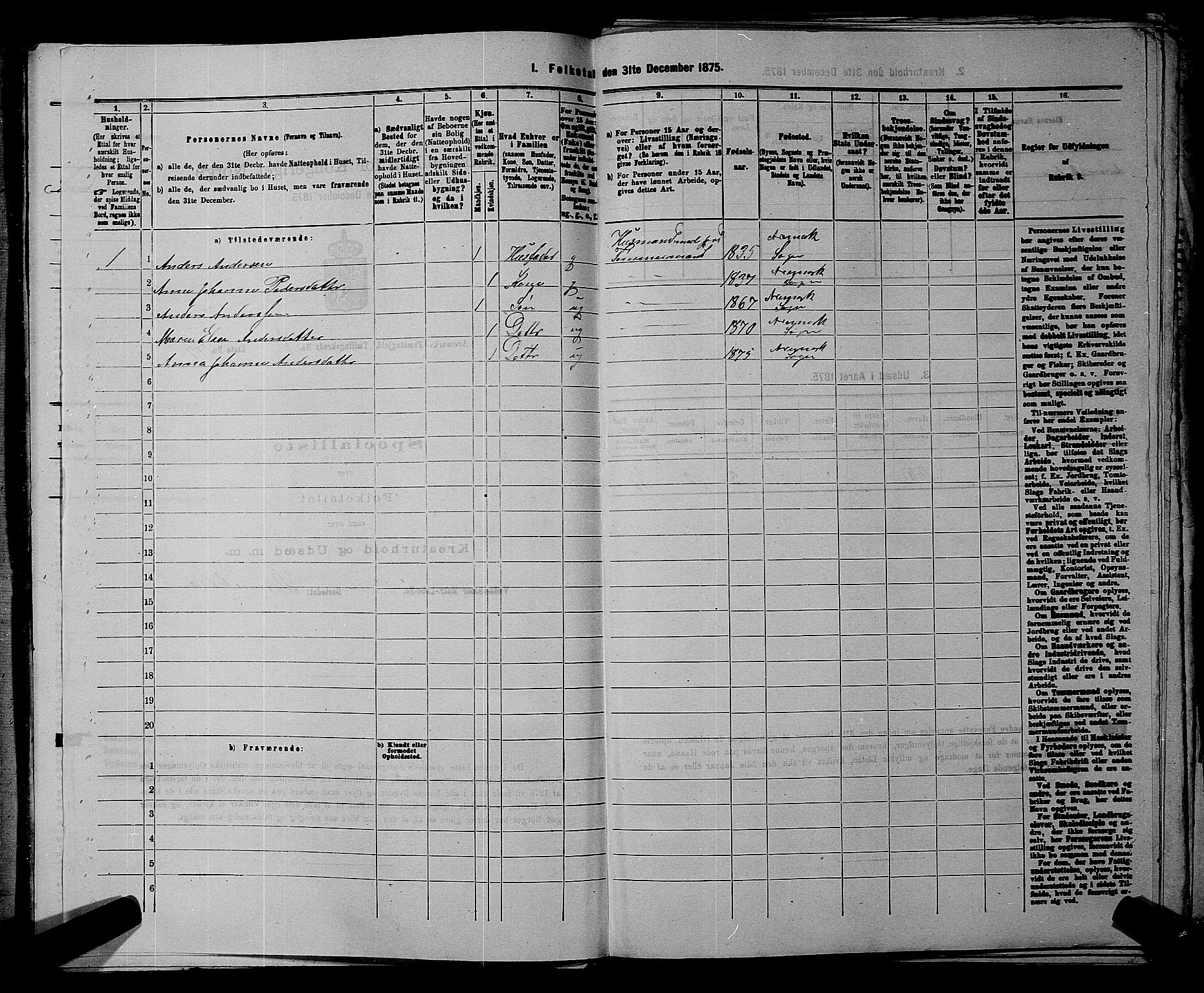 RA, 1875 census for 0118P Aremark, 1875, p. 65