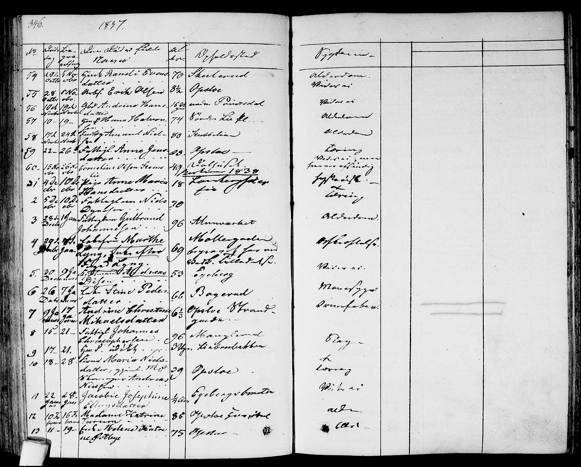 Gamlebyen prestekontor Kirkebøker, SAO/A-10884/F/Fa/L0003: Parish register (official) no. 3, 1829-1849, p. 346