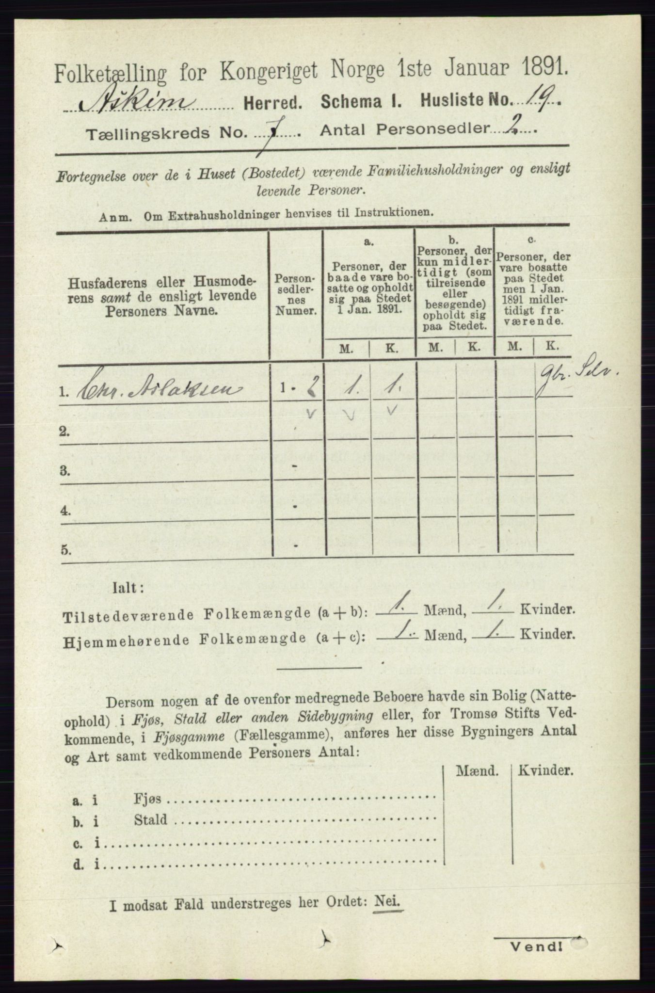 RA, 1891 census for 0124 Askim, 1891, p. 997