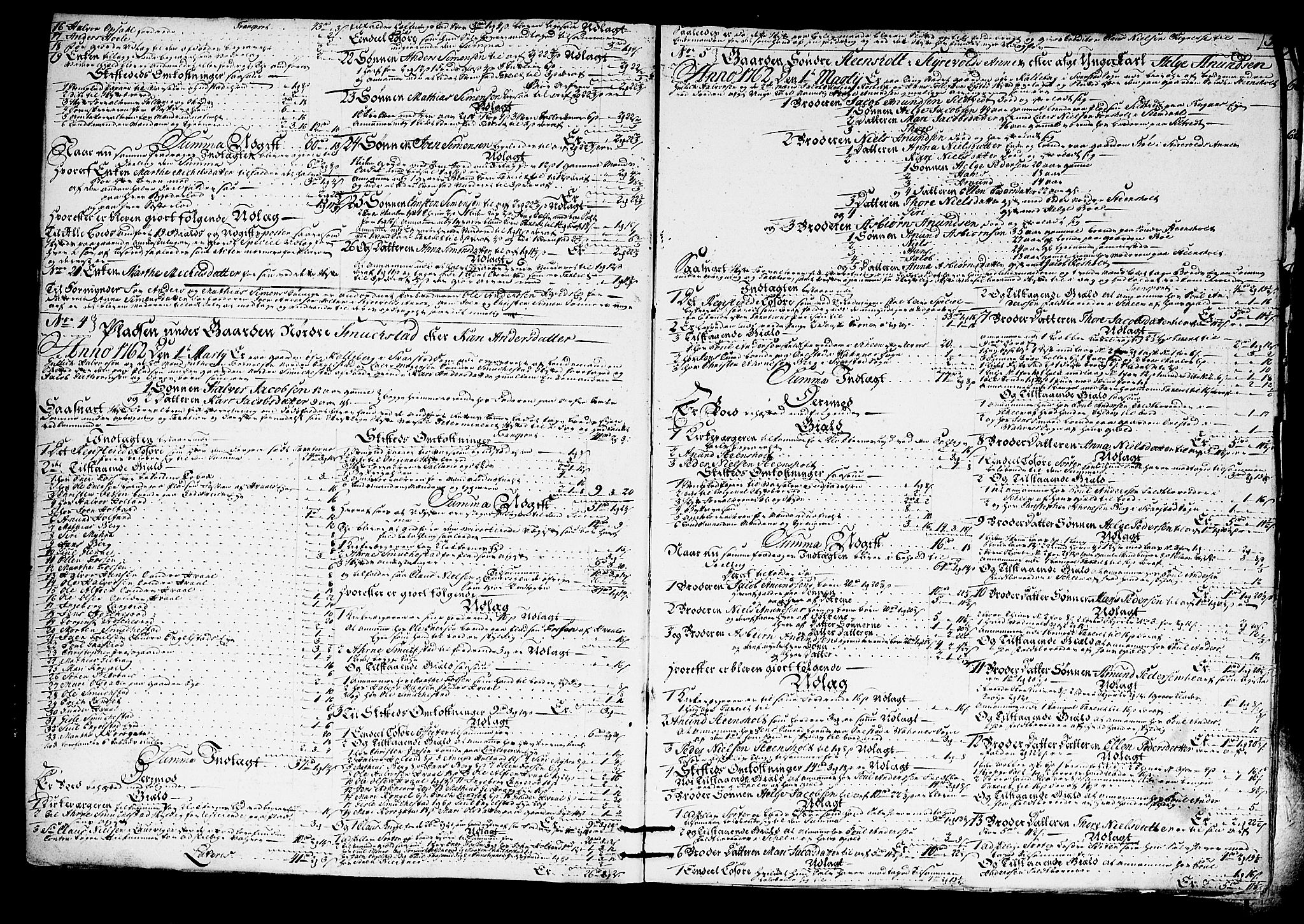 Nordre Jarlsberg sorenskriveri, AV/SAKO-A-80/H/Hc/L0010: Skifteprotokoll, 1761-1773, p. 4b-5a