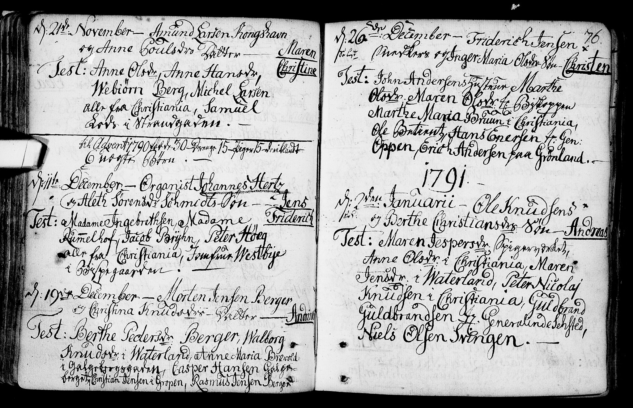 Gamlebyen prestekontor Kirkebøker, SAO/A-10884/F/Fa/L0001: Parish register (official) no. 1, 1734-1818, p. 76