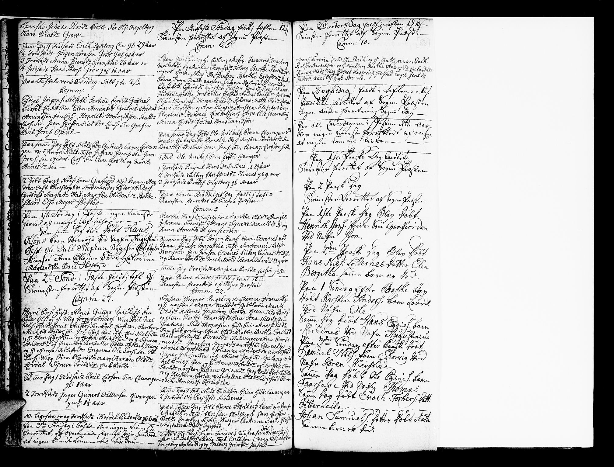 Ibestad sokneprestembete, SATØ/S-0077/H/Ha/Hab/L0001klokker: Parish register (copy) no. 1, 1776-1808, p. 87-88