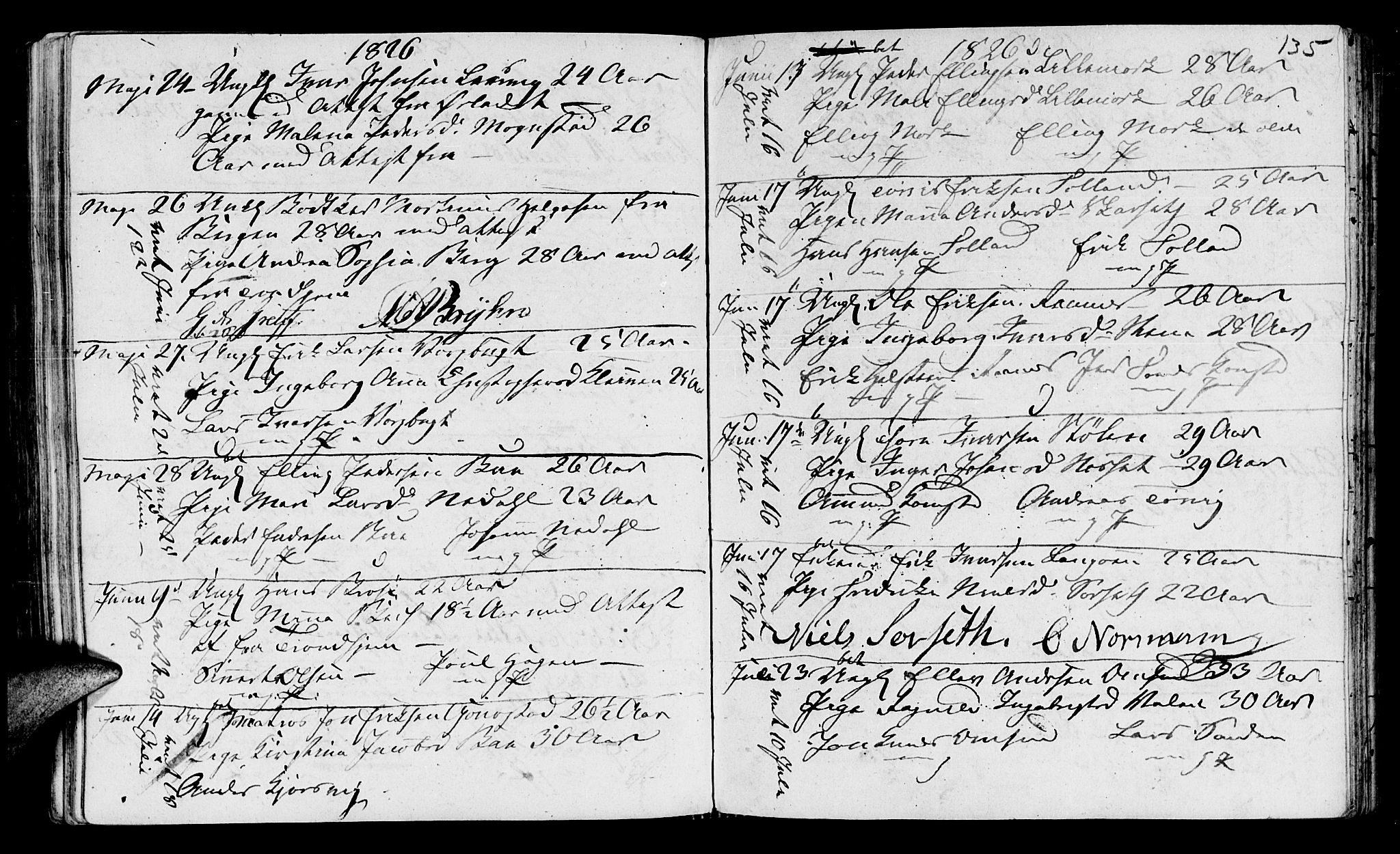 Ministerialprotokoller, klokkerbøker og fødselsregistre - Møre og Romsdal, AV/SAT-A-1454/568/L0795: Parish register (official) no. 568A04, 1802-1845, p. 135