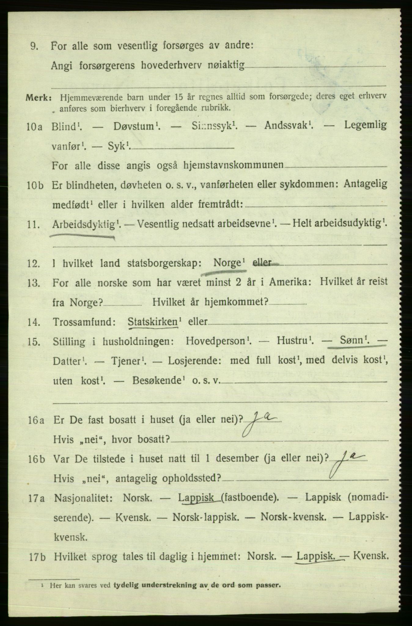 SATØ, 1920 census for Berlevåg, 1920, p. 2484