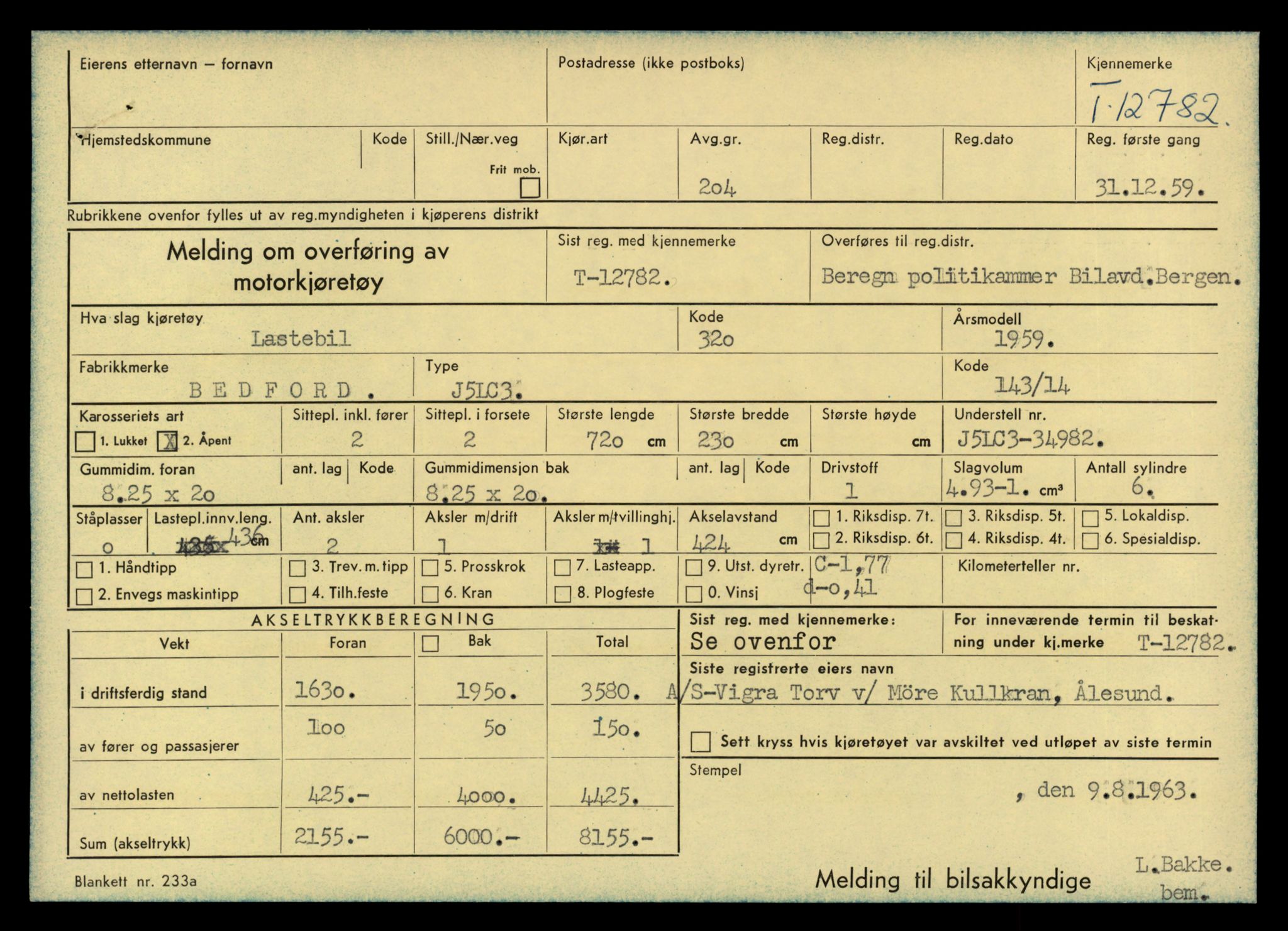 Møre og Romsdal vegkontor - Ålesund trafikkstasjon, AV/SAT-A-4099/F/Fe/L0035: Registreringskort for kjøretøy T 12653 - T 12829, 1927-1998, p. 2188