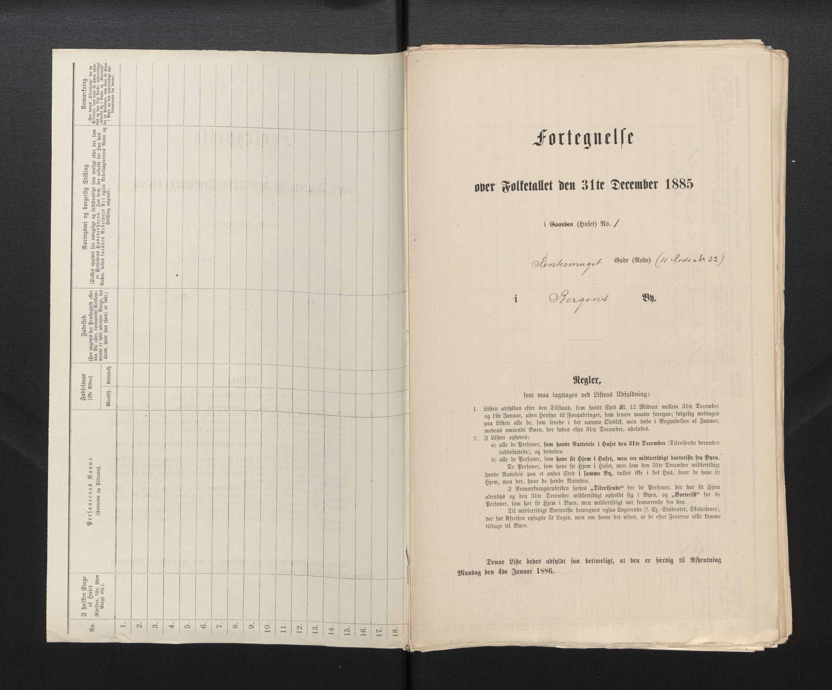 SAB, 1885 census for 1301 Bergen, 1885, p. 5111