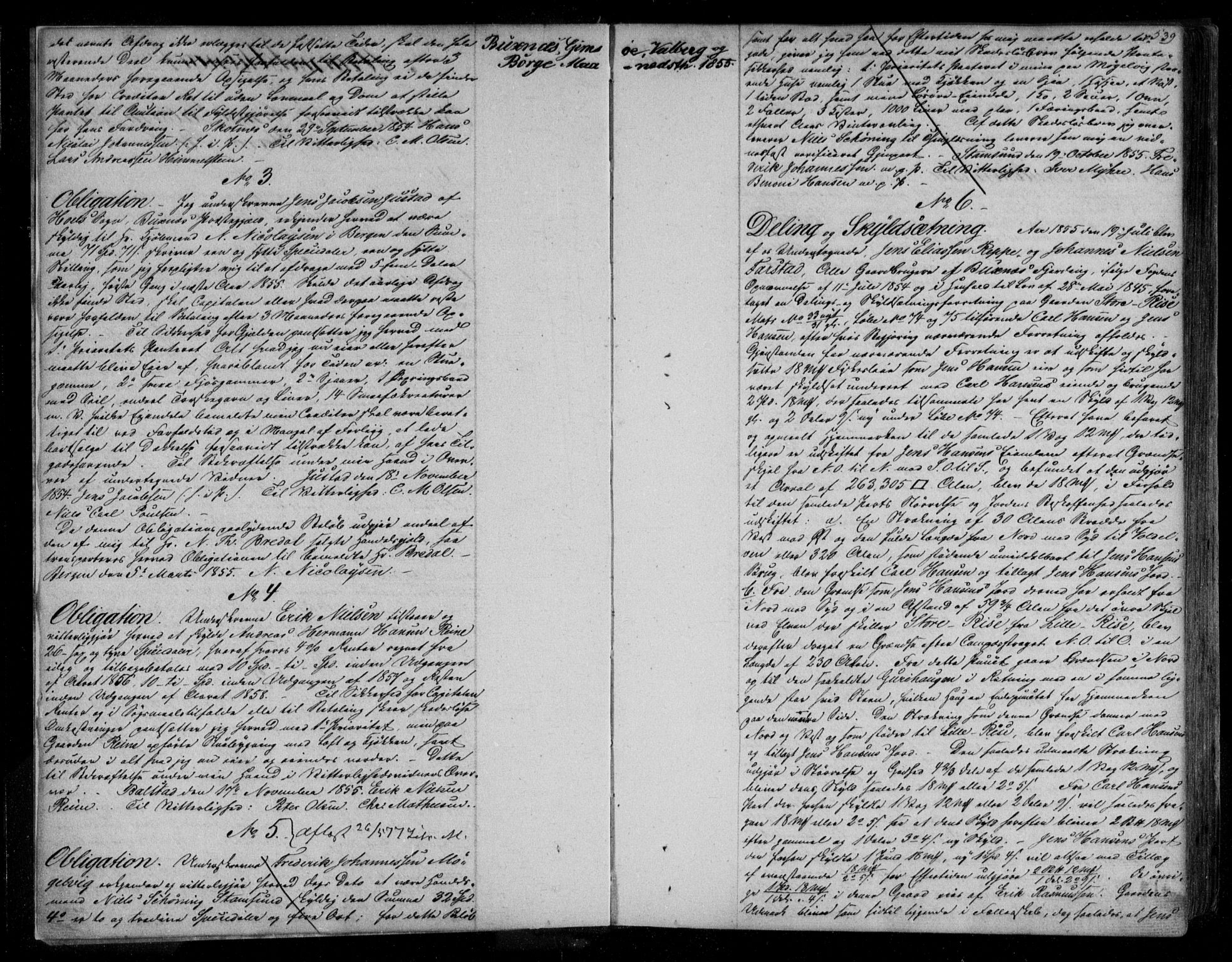 Vesterålen sorenskriveri, SAT/A-4180/1/2/2Ca/L0010: Mortgage book no. I-II, 1855-1859, p. 539