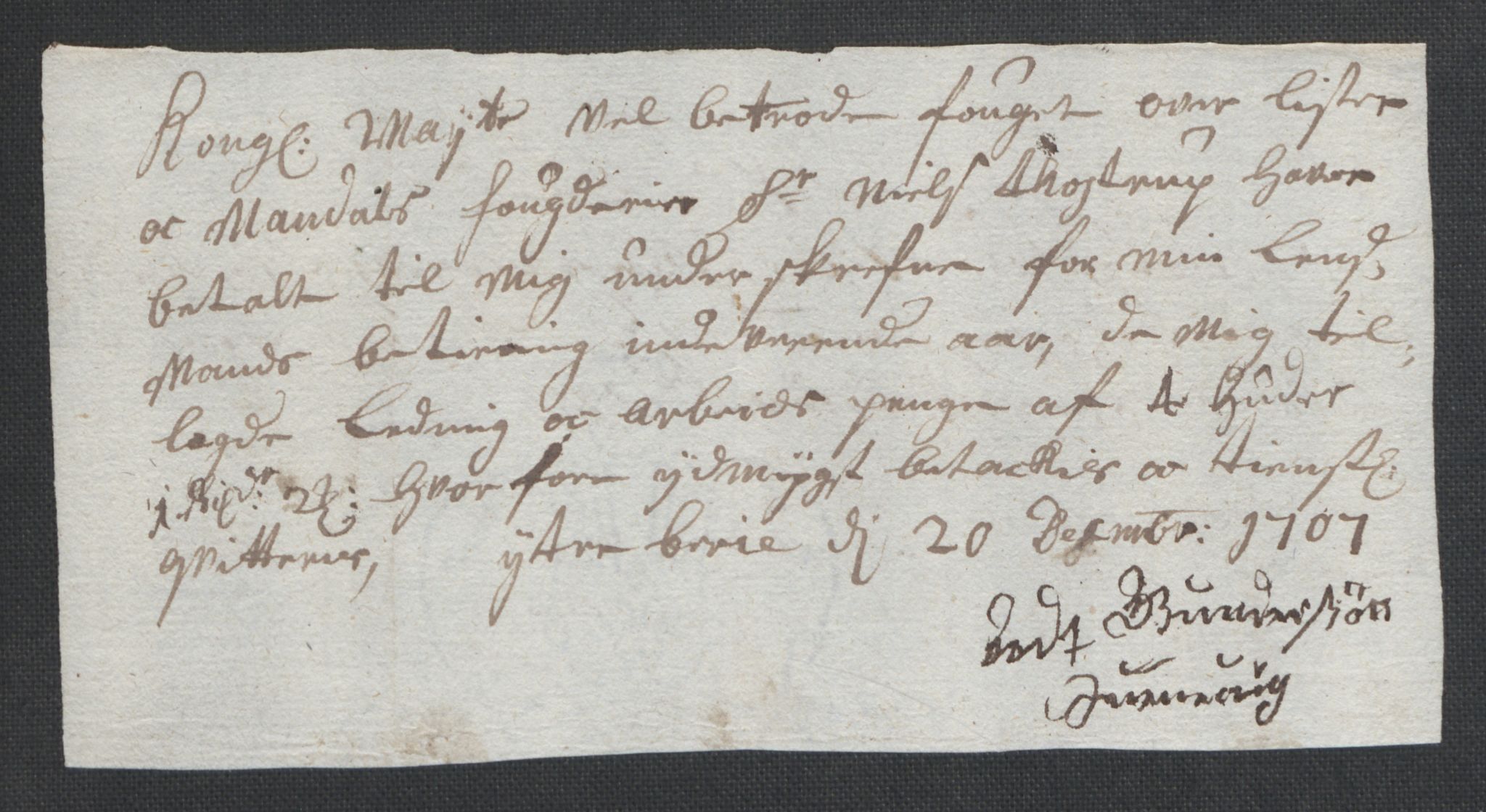 Rentekammeret inntil 1814, Reviderte regnskaper, Fogderegnskap, AV/RA-EA-4092/R43/L2551: Fogderegnskap Lista og Mandal, 1705-1709, p. 487